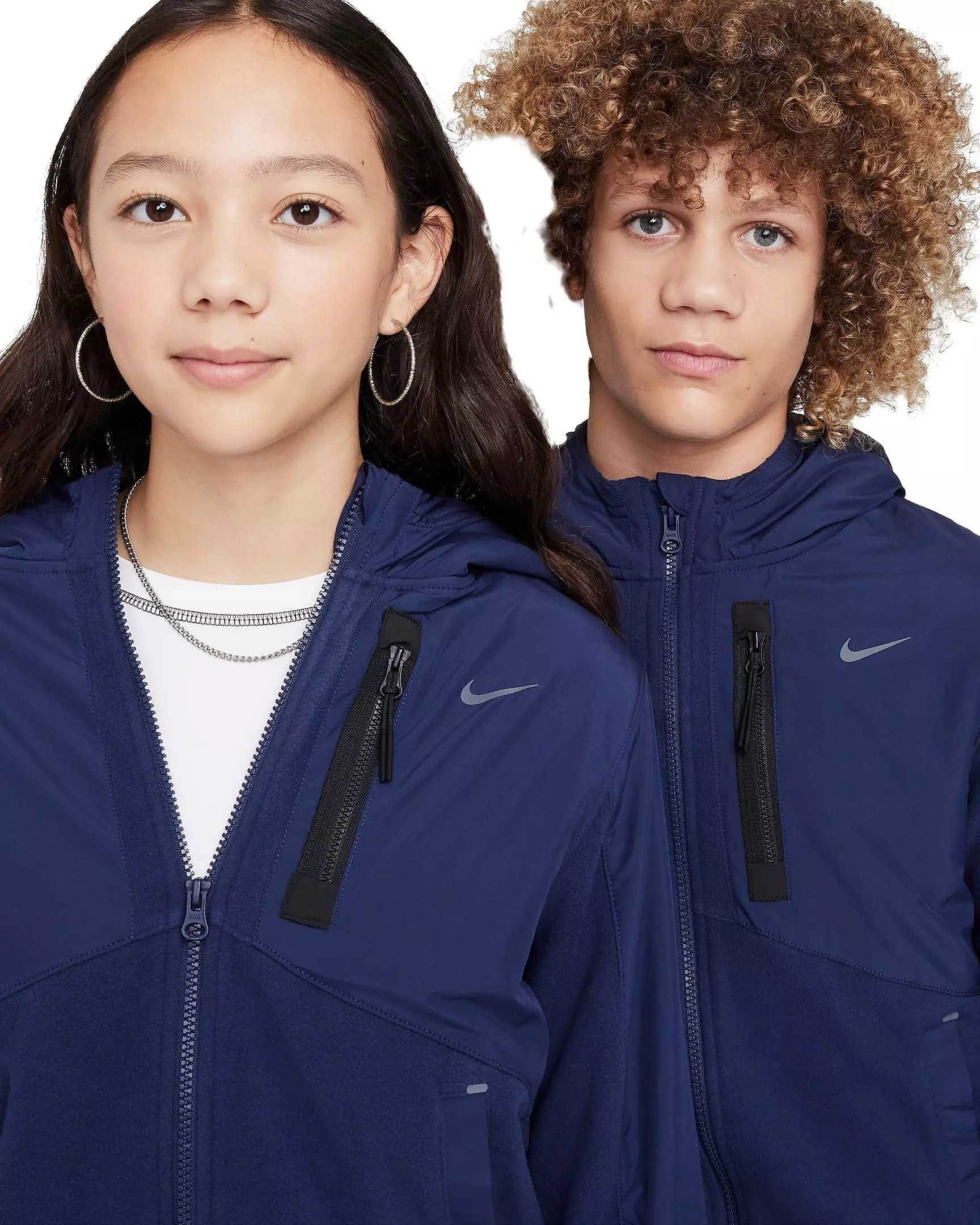 Nike Big Kids' Sportswear City Utility EasyOn Therma-FIT Winterized Jacket - NAVY