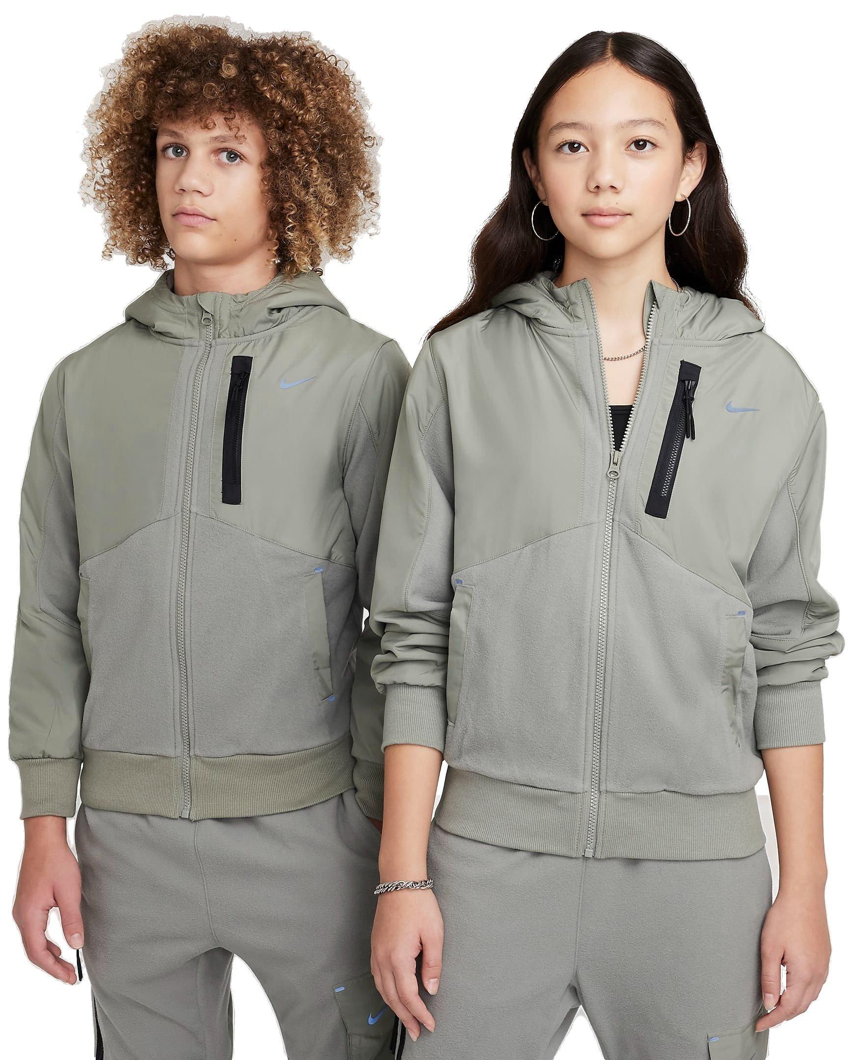 Nike Big Kids' Sportswear City Utility EasyOn Therma-FIT Winterized Jacket - DK STUCCO Thumbnail View 1