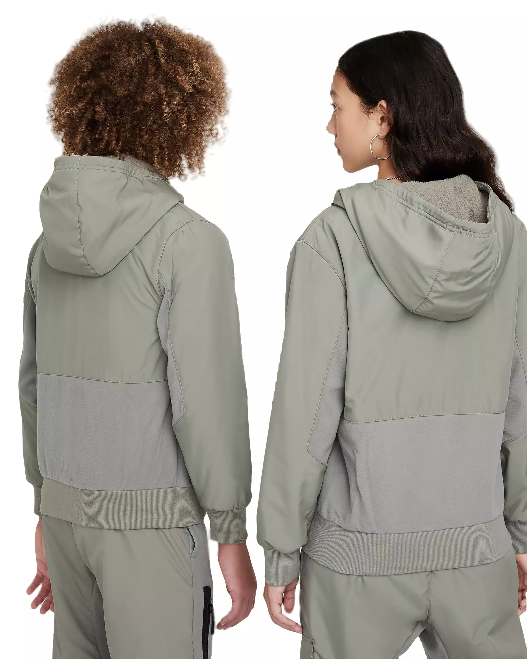 Nike Big Kids' Sportswear City Utility EasyOn Therma-FIT Winterized Jacket - DK STUCCO