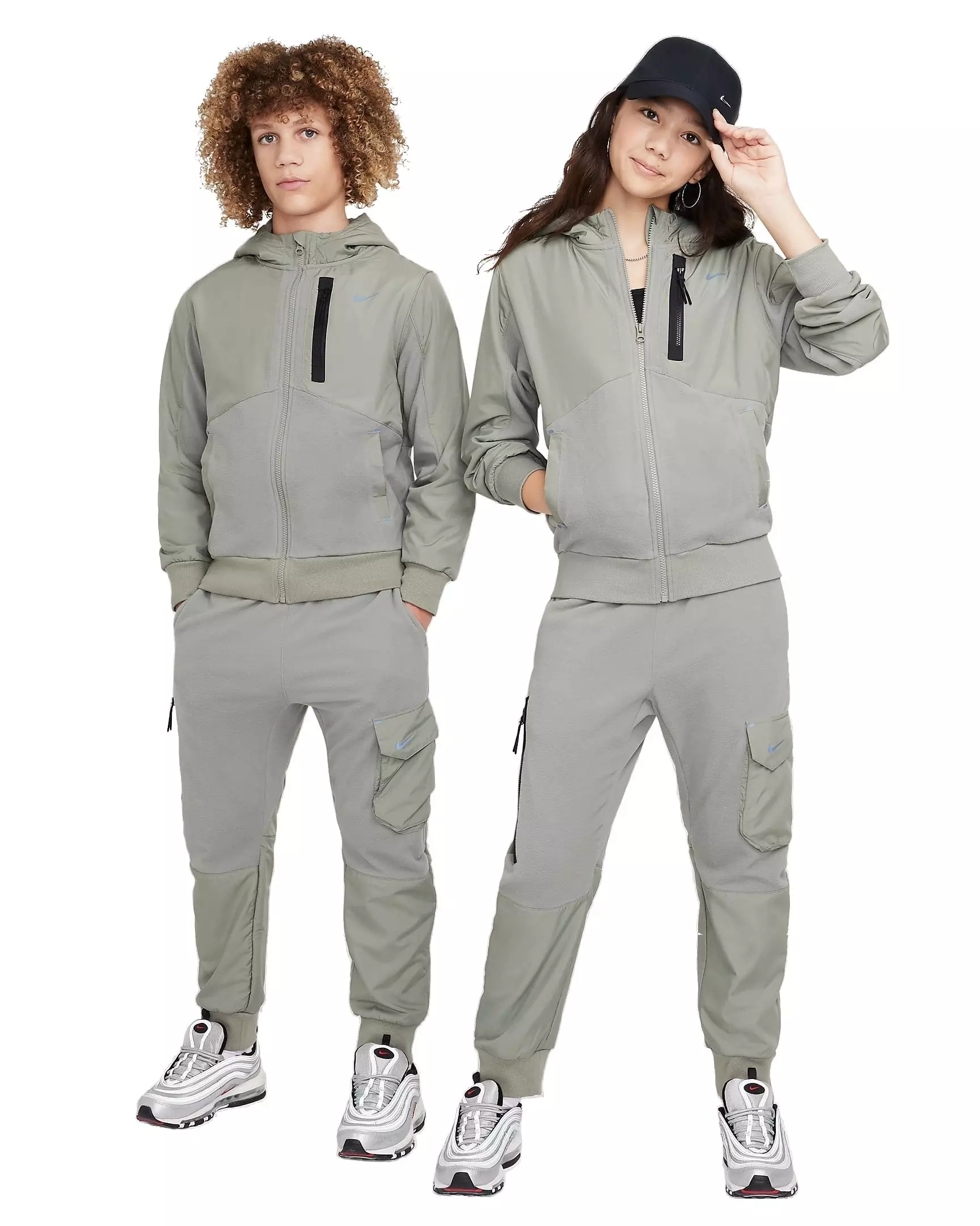 Nike Big Kids' Sportswear City Utility EasyOn Therma-FIT Winterized Jacket - DK STUCCO