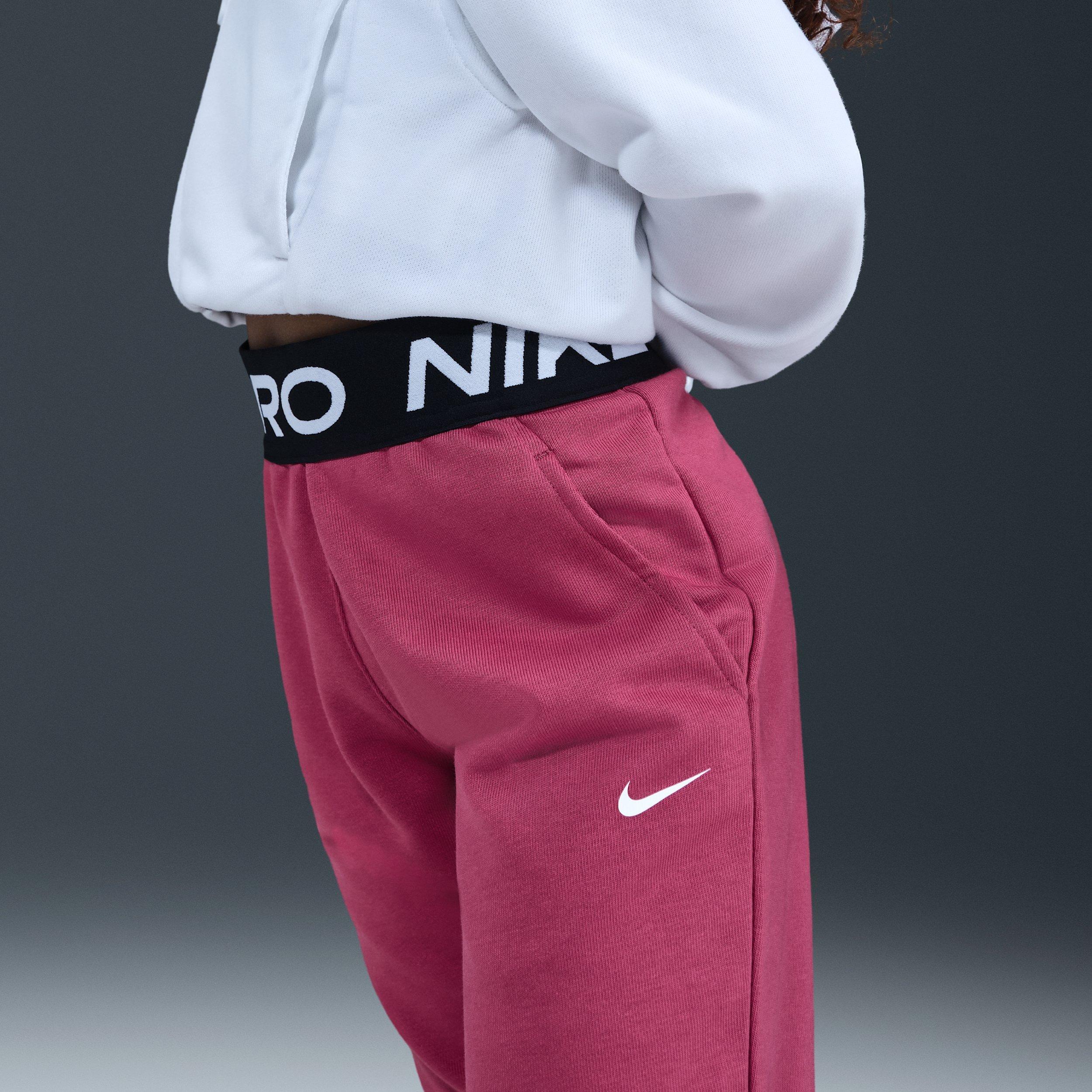 Nike Pro Fleece Dri-FIT Big Girls' Purple Joggers