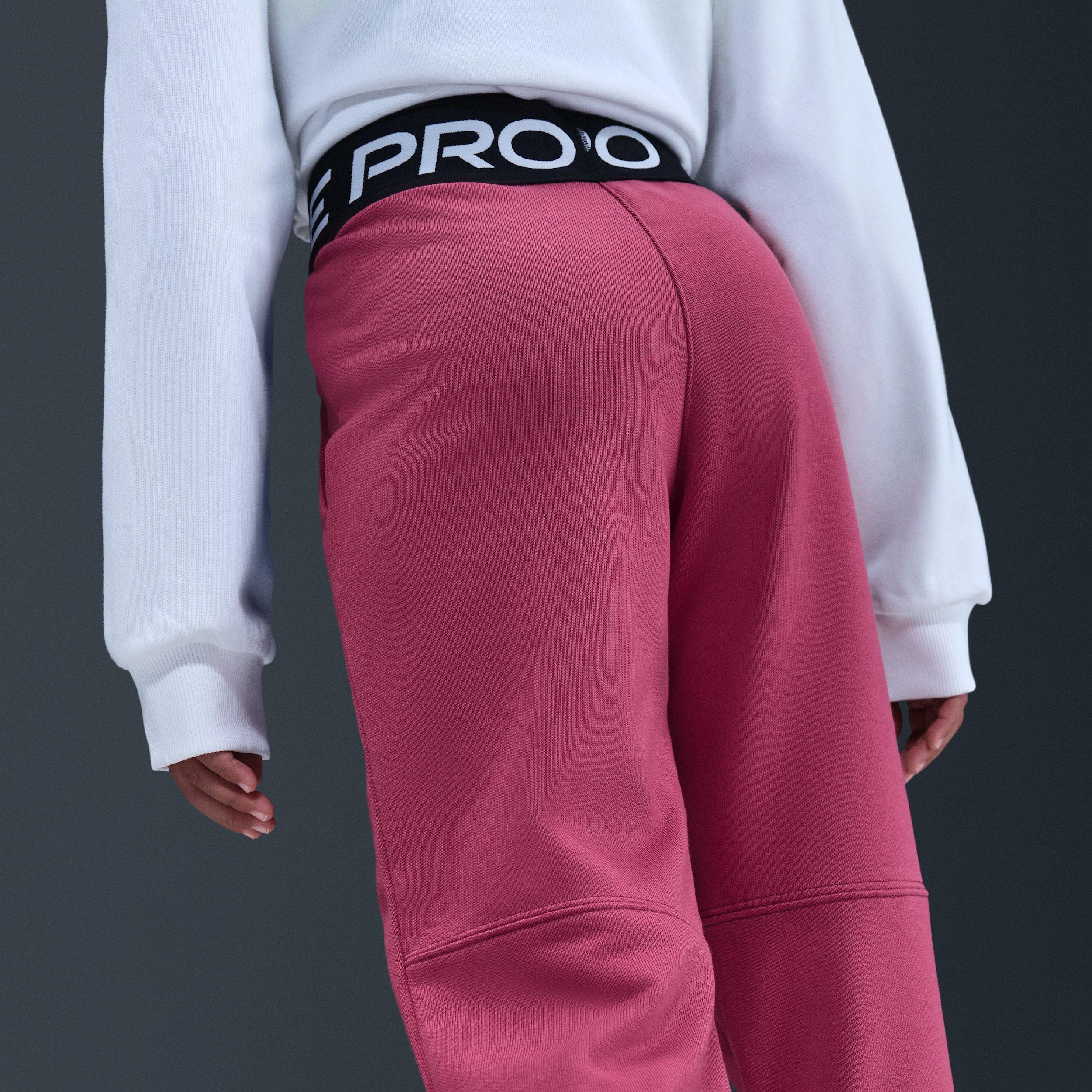 Nike Pro Fleece Dri-FIT Big Girls' Purple Joggers