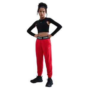 Nike Big Girls' Pro Fleece Dri-FIT Joggers - Red