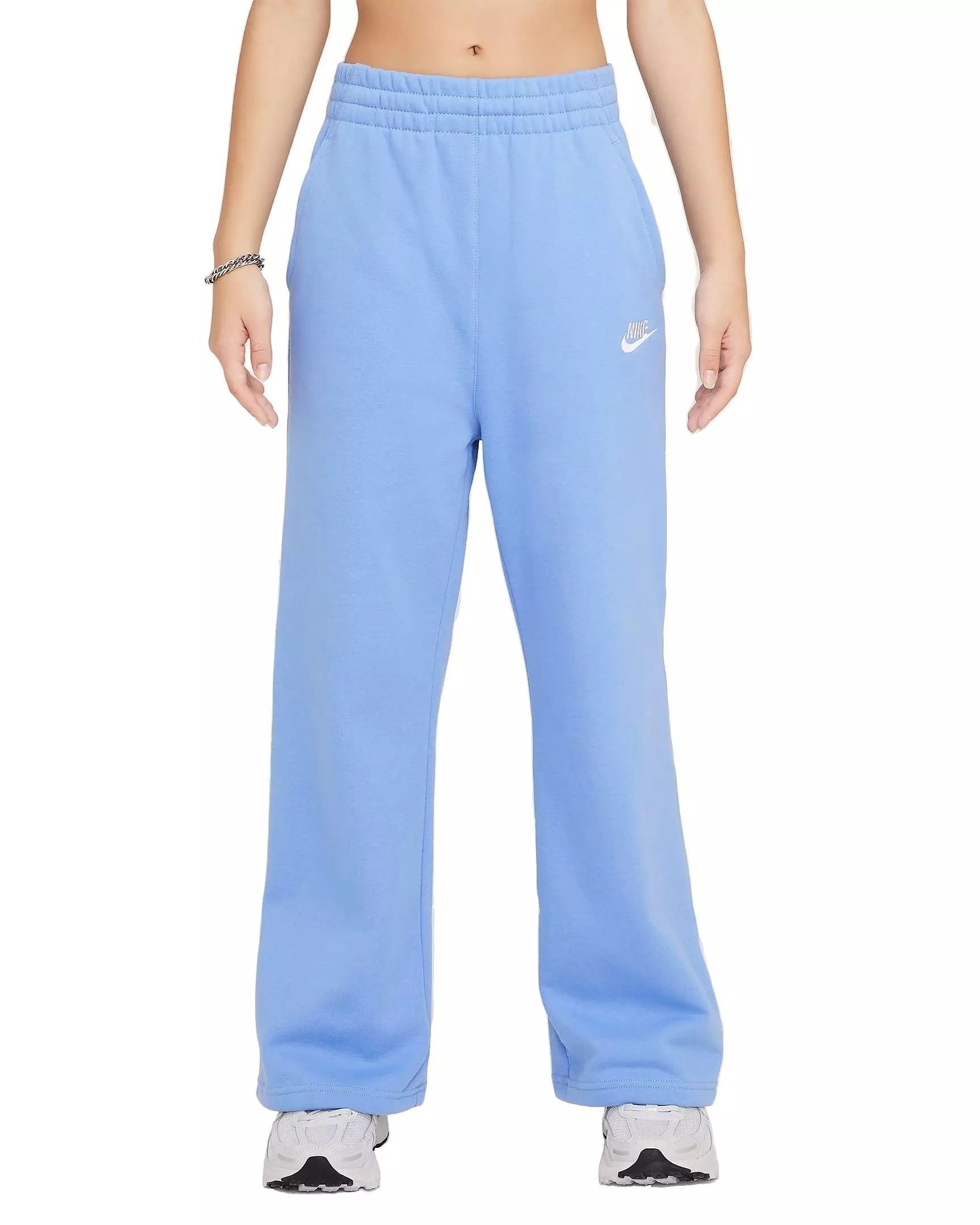 Nike Big Girls' Sportswear Club Fleece Wide-Leg Pants - ROYAL
