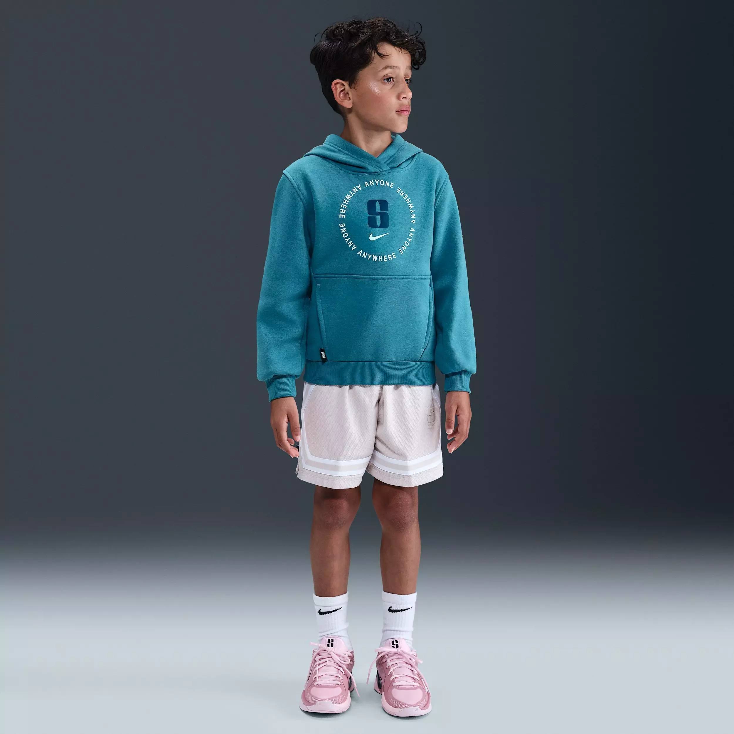 Nike Big Kids' Sabrina Ionescu Club Fleece Basketball Hoodie - Teal - TEAL