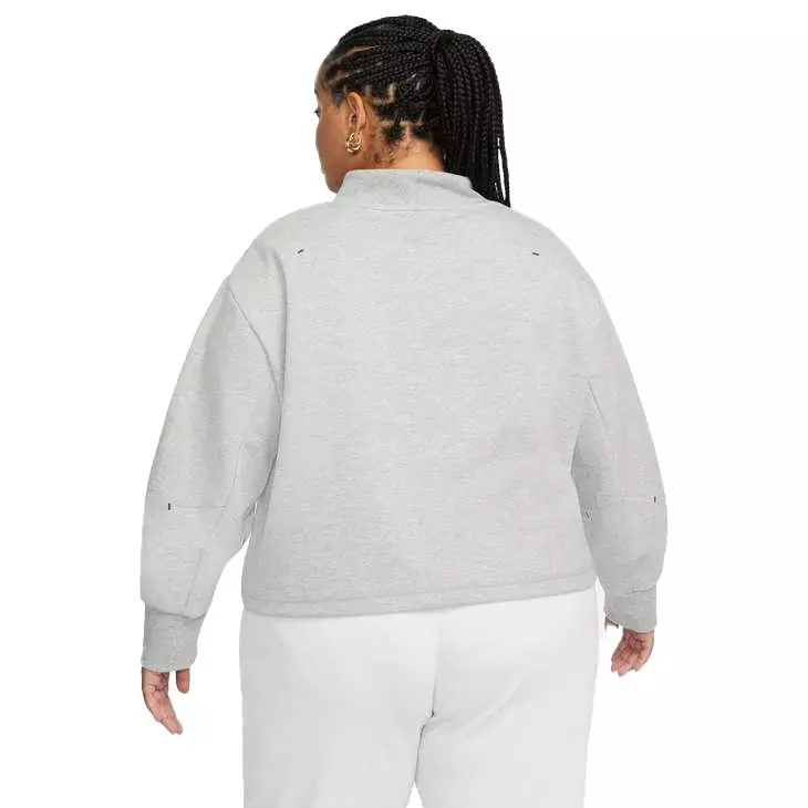 Nike Women's Sportswear Tech Fleece Turtleneck (Plus Size) - GREY