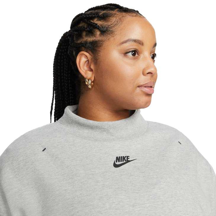 Nike Women's Sportswear Tech Fleece Turtleneck (Plus Size) - GREY Thumbnail View 3