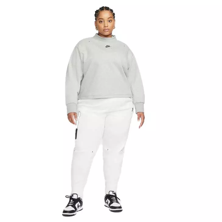 Nike Women's Sportswear Tech Fleece Turtleneck (Plus Size) - GREY