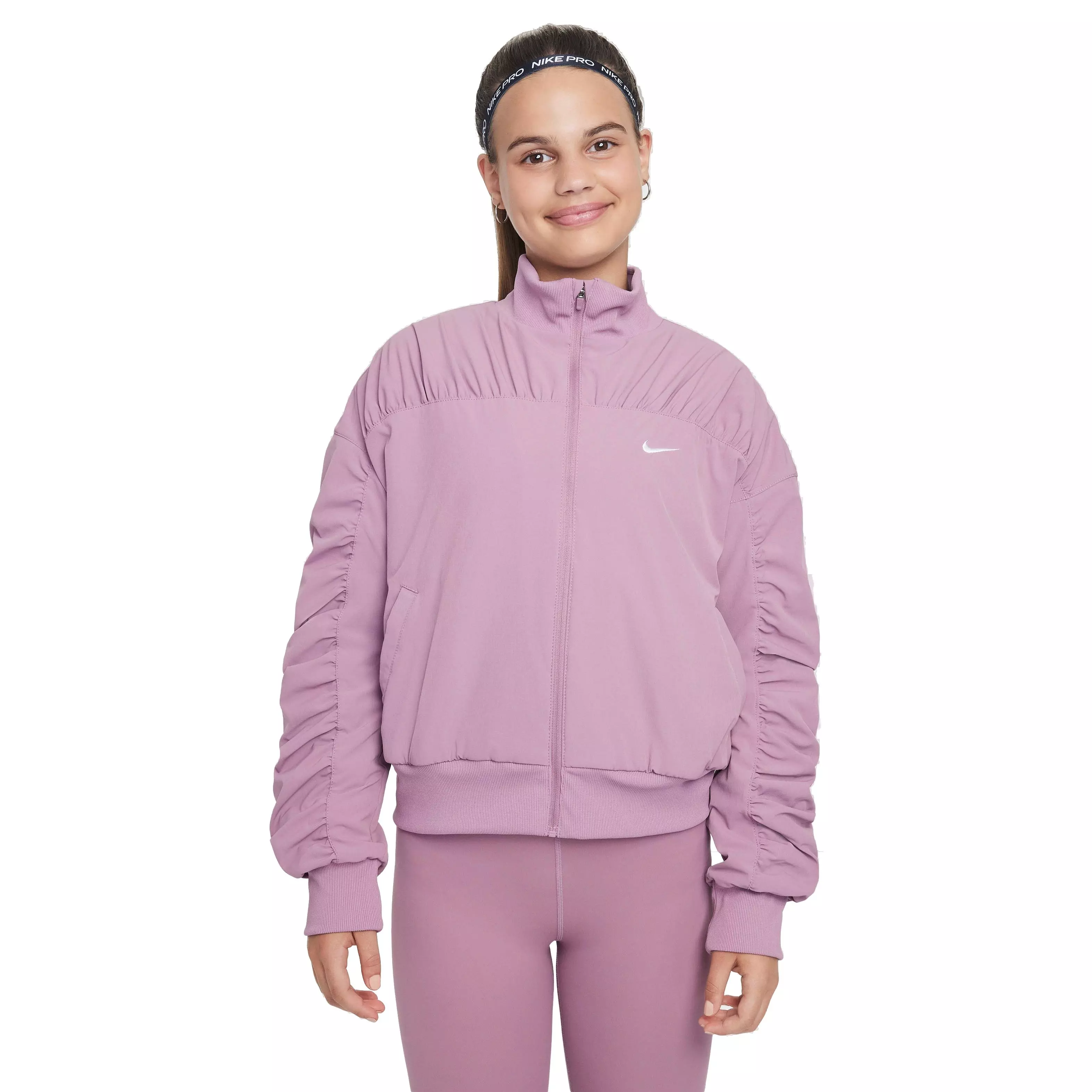 Nike Big Girls' Dri-FIT Training Jacket - PLUM