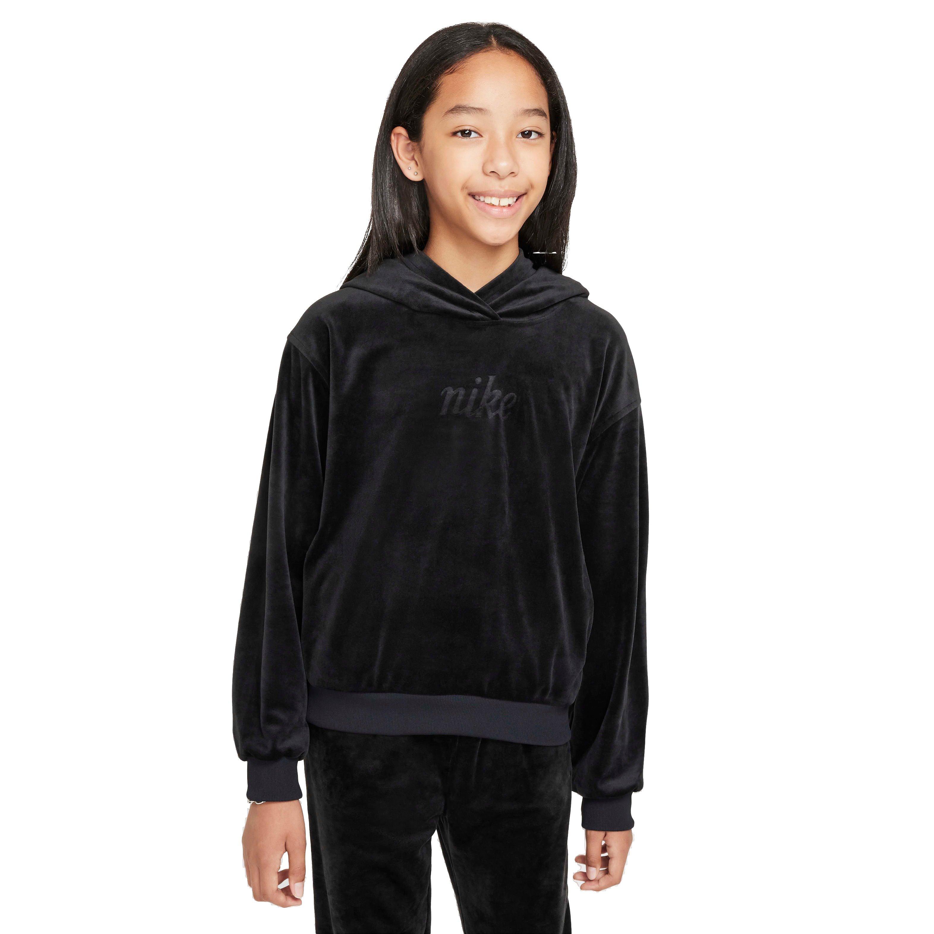 Nike Big Girls' Sportswear Pullover Hoodie - BLACK