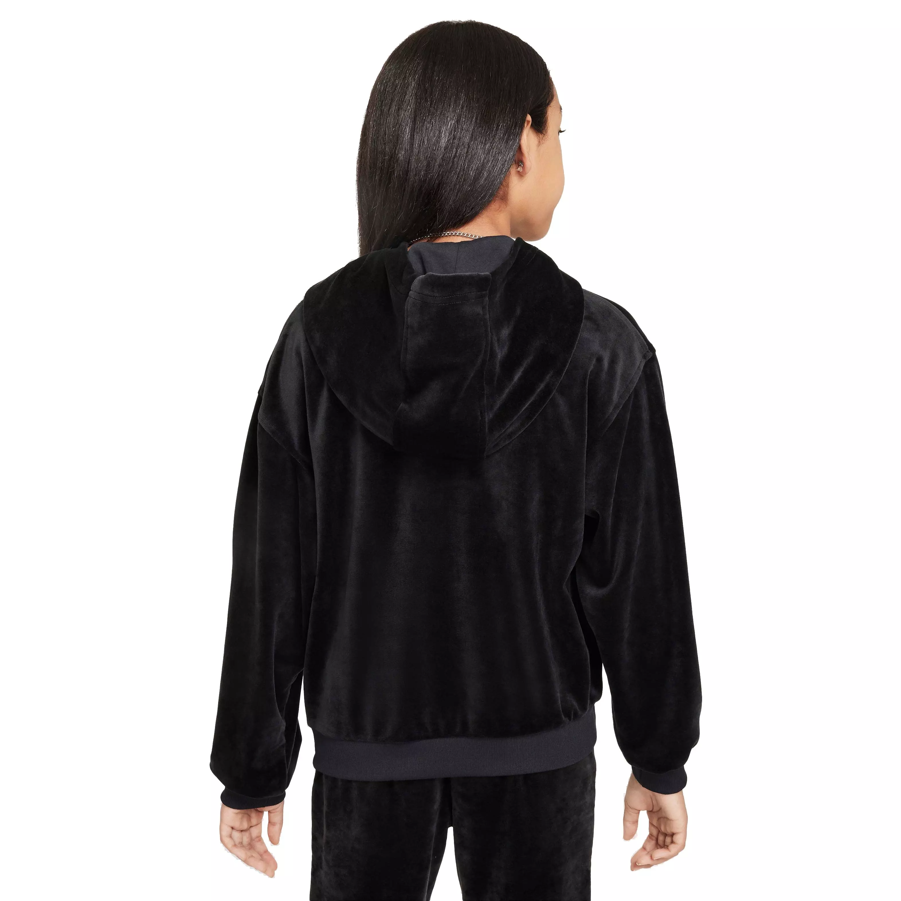 Nike Big Girls' Sportswear Pullover Hoodie - BLACK