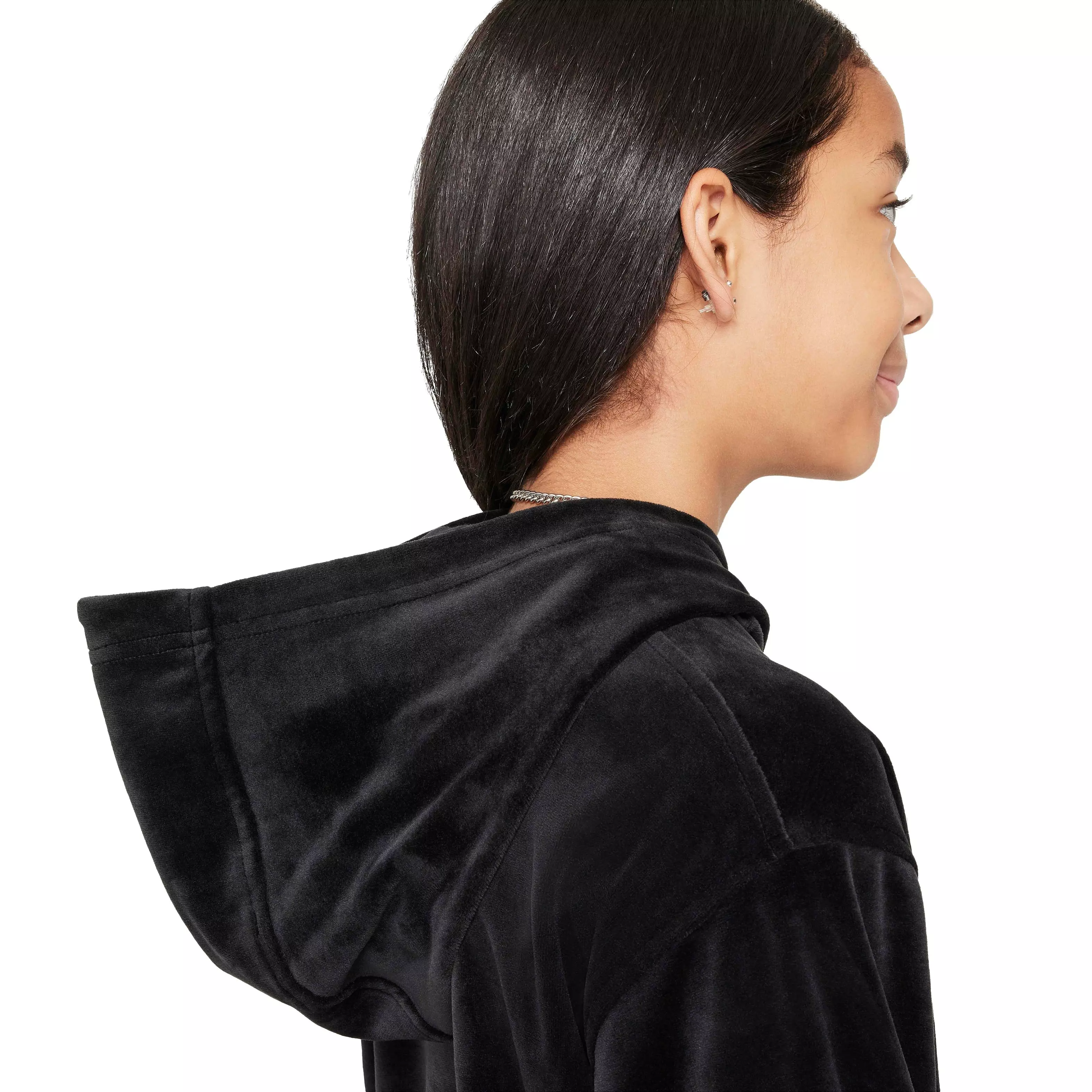 Nike Big Girls' Sportswear Pullover Hoodie - BLACK