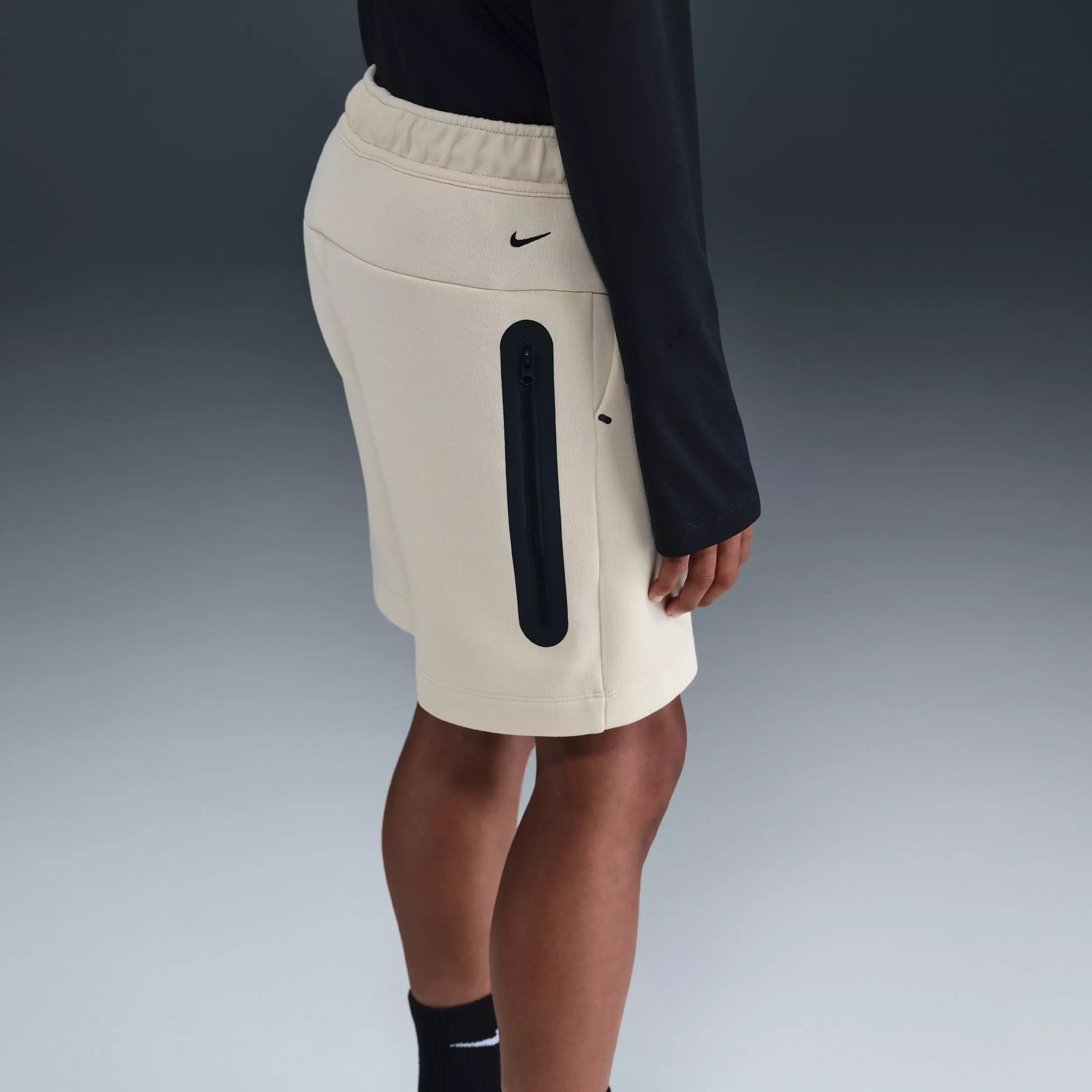 Nike Big Boys' Sportswear Tech Fleece Shorts - Light Brown - LIGHT BROWN