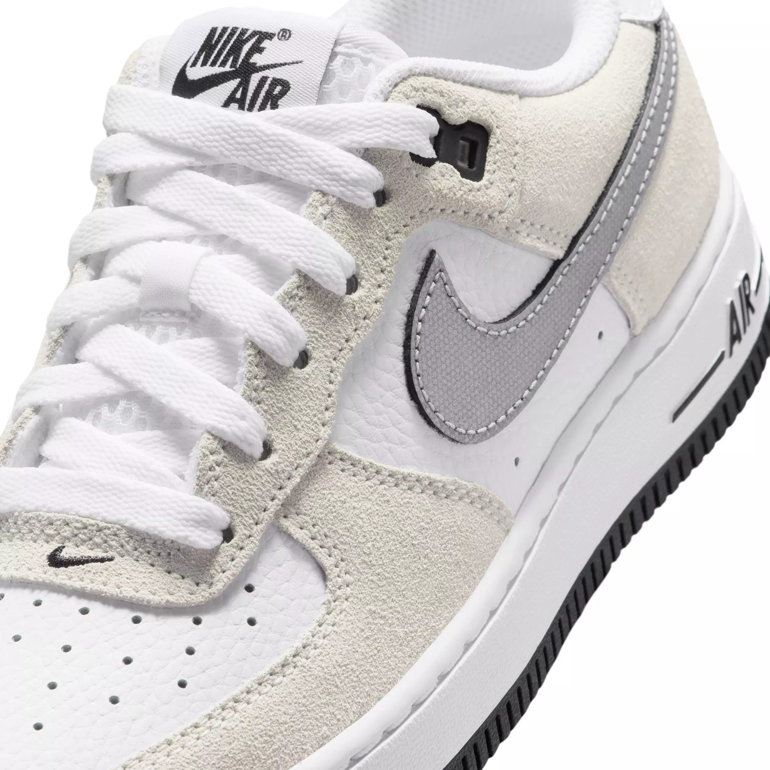 Nike Air Force 1 Essential+ "Phantom/Black" Grade School Boys' Shoe - PHANTOM/BLACK