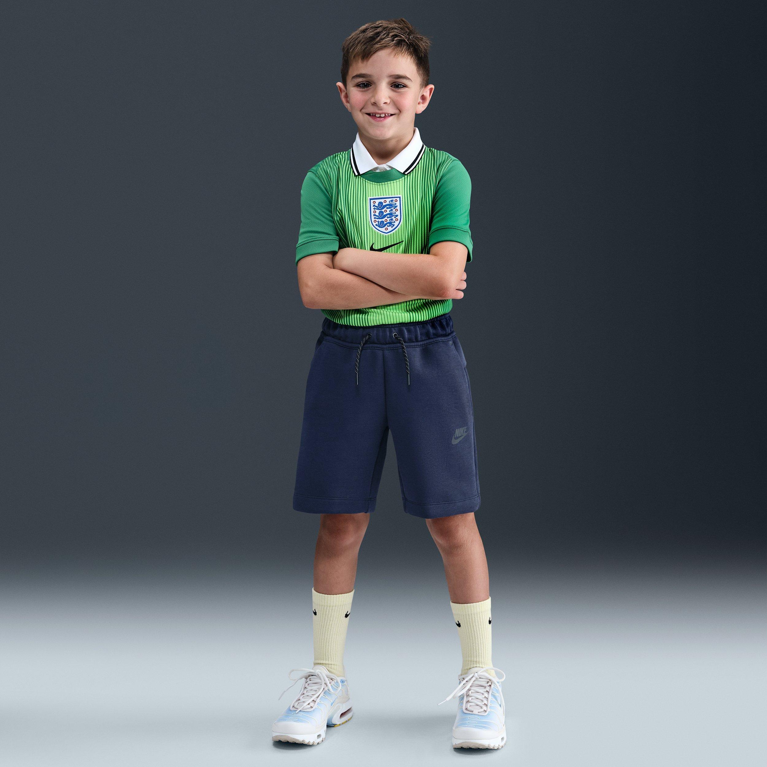 Nike Big Boys' Sportswear Tech Fleece Shorts - Obsidian Blue - OBSIDIAN BLUE Thumbnail View 3