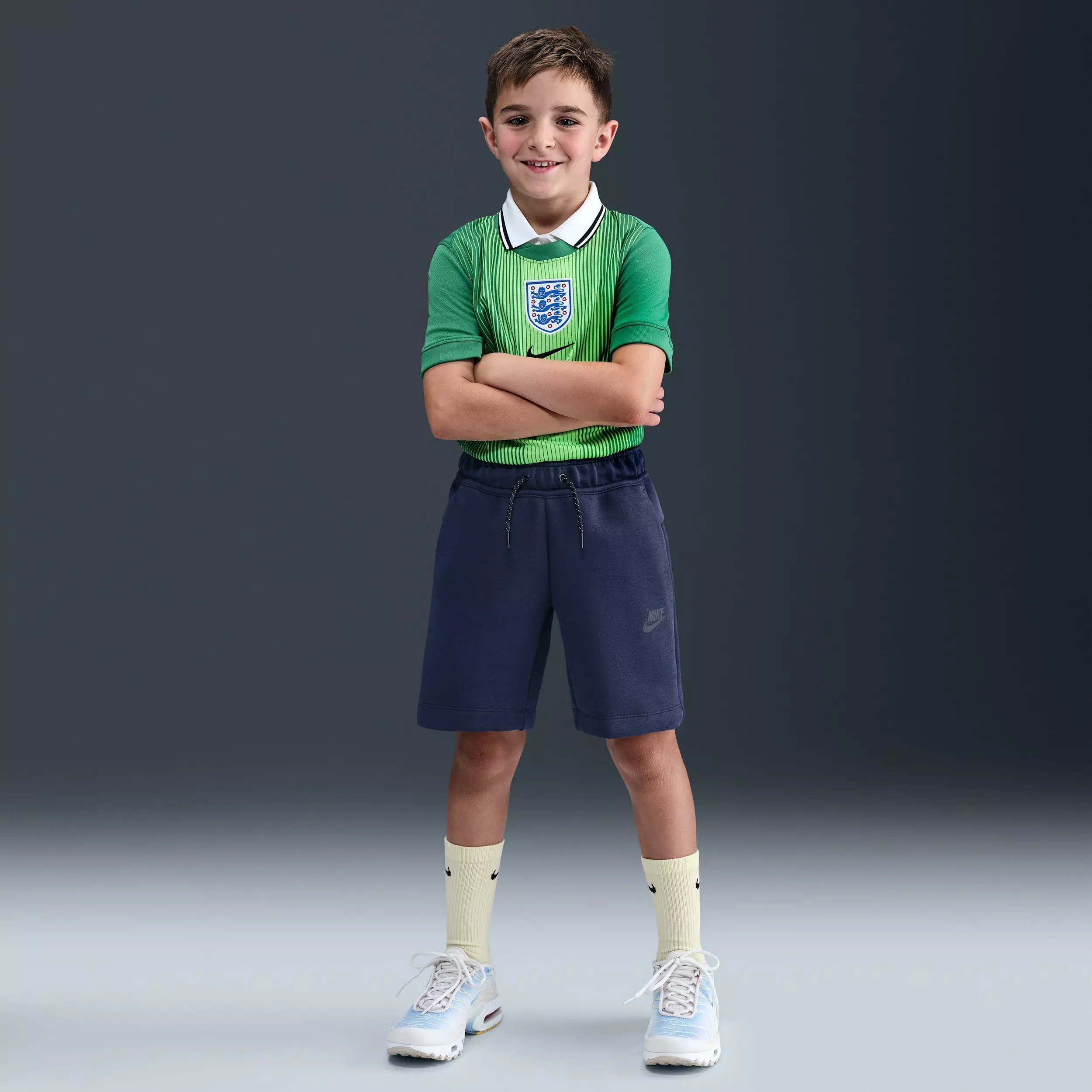 Nike Big Boys' Sportswear Tech Fleece Shorts - Obsidian Blue - OBSIDIAN BLUE