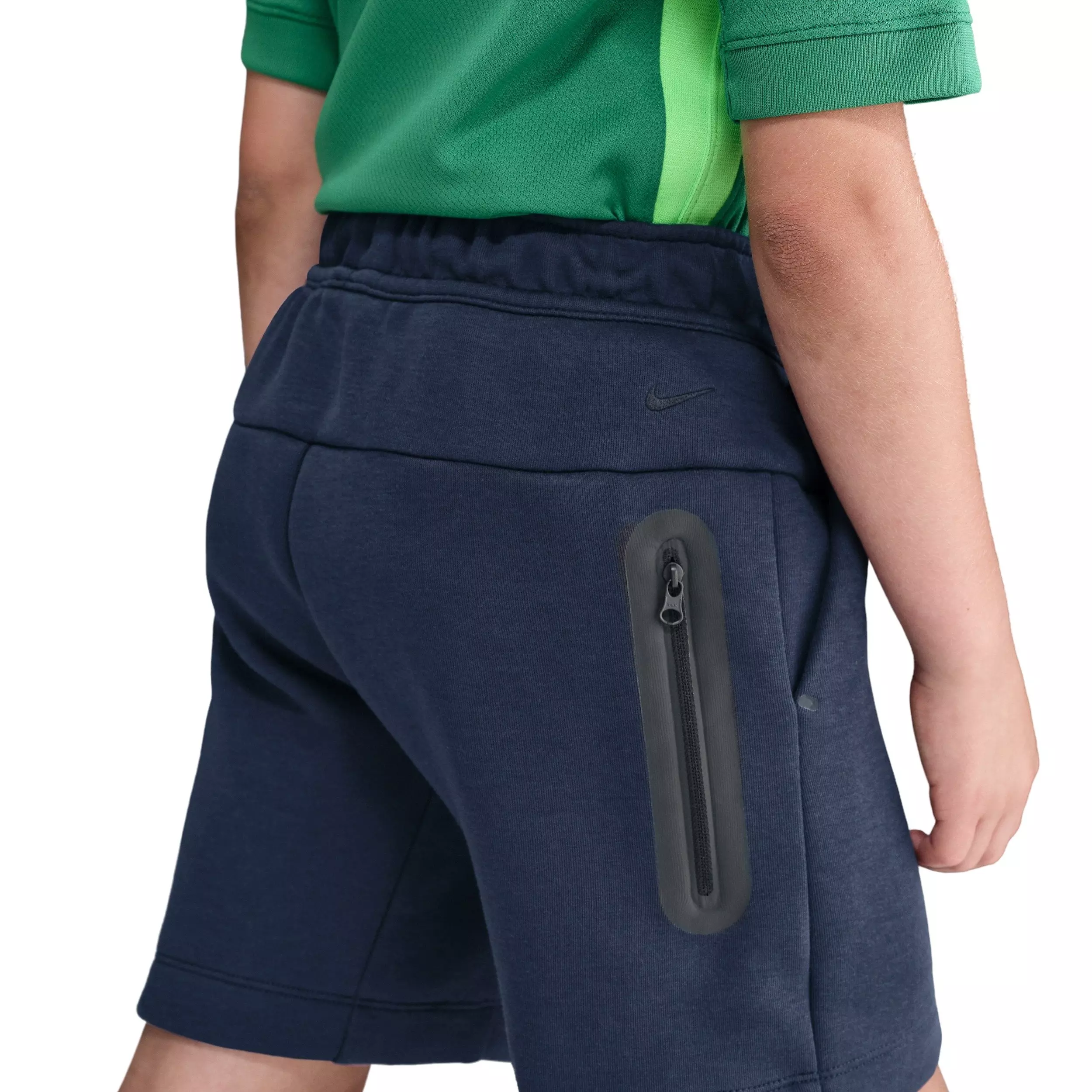 Nike Big Boys' Sportswear Tech Fleece Shorts - Obsidian Blue - OBSIDIAN BLUE