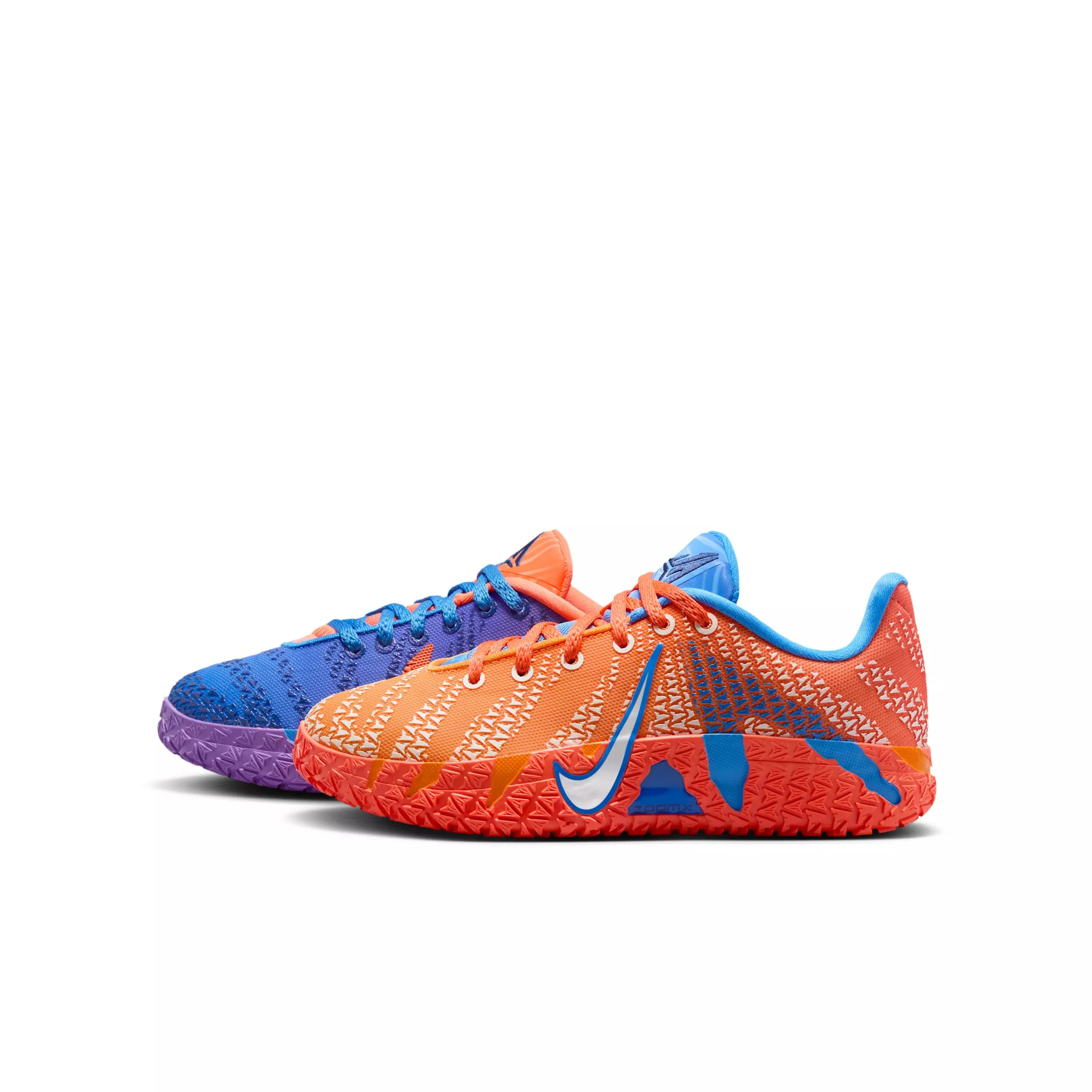 Nike Ja 3 "Turf Orange" Grade School Kids' Basketball Shoe - BLUE/ORANGE/NAVY/SILVER