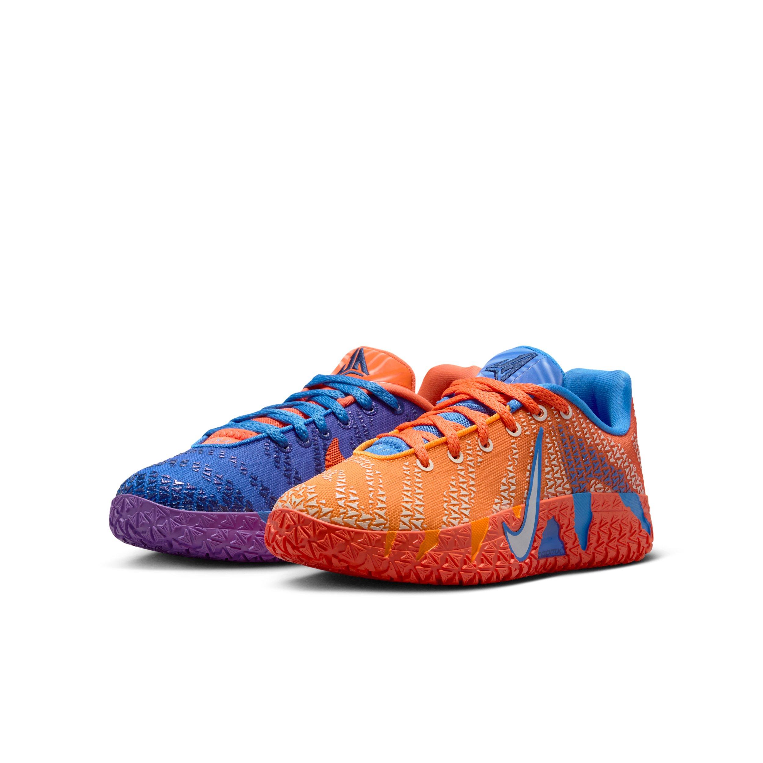 Nike Ja 3 "Turf Orange" Grade School Kids' Basketball Shoe - BLUE/ORANGE/NAVY/SILVER Thumbnail View 5