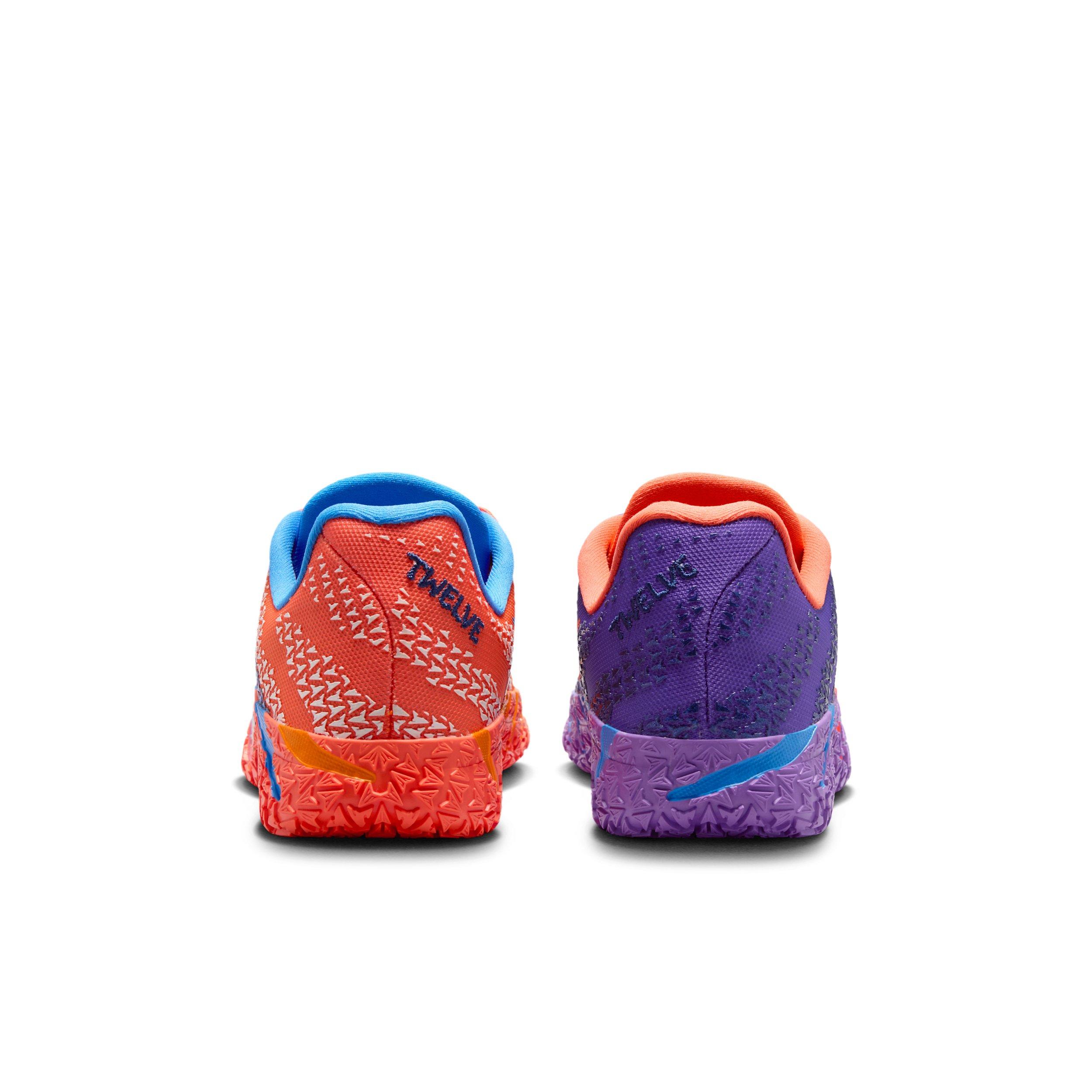 Nike Ja 3 "Turf Orange" Grade School Kids' Basketball Shoe - BLUE/ORANGE/NAVY/SILVER Thumbnail View 7