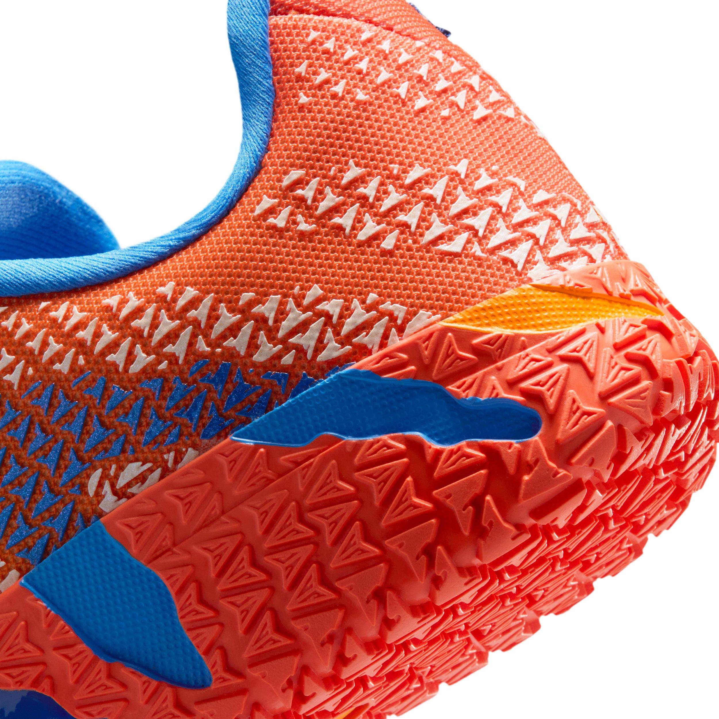 Nike Ja 3 "Turf Orange" Grade School Kids' Basketball Shoe - BLUE/ORANGE/NAVY/SILVER Thumbnail View 10