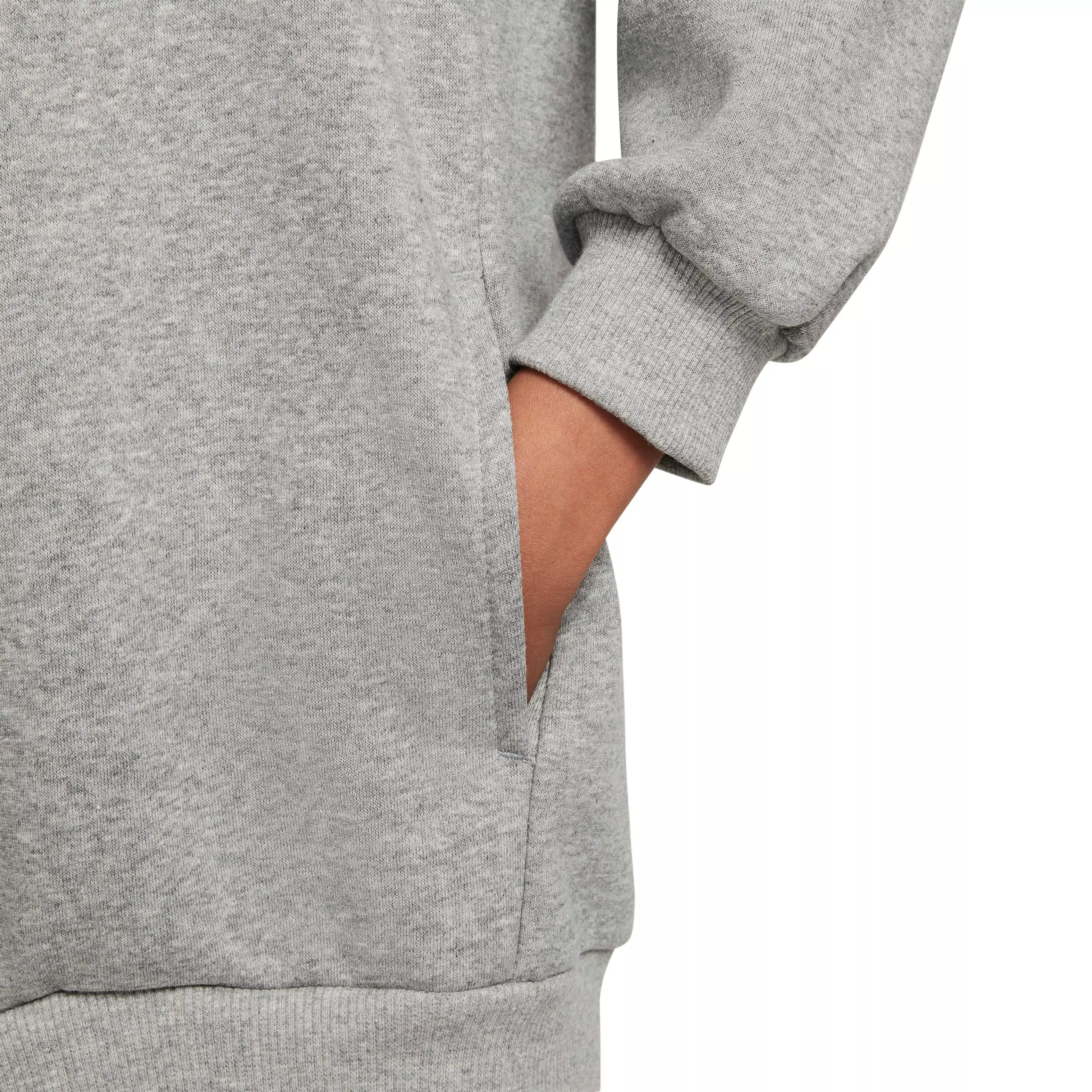 Nike Big Kids' Sportswear Club Fleece Oversized Pullover Hoodie - DK GREY