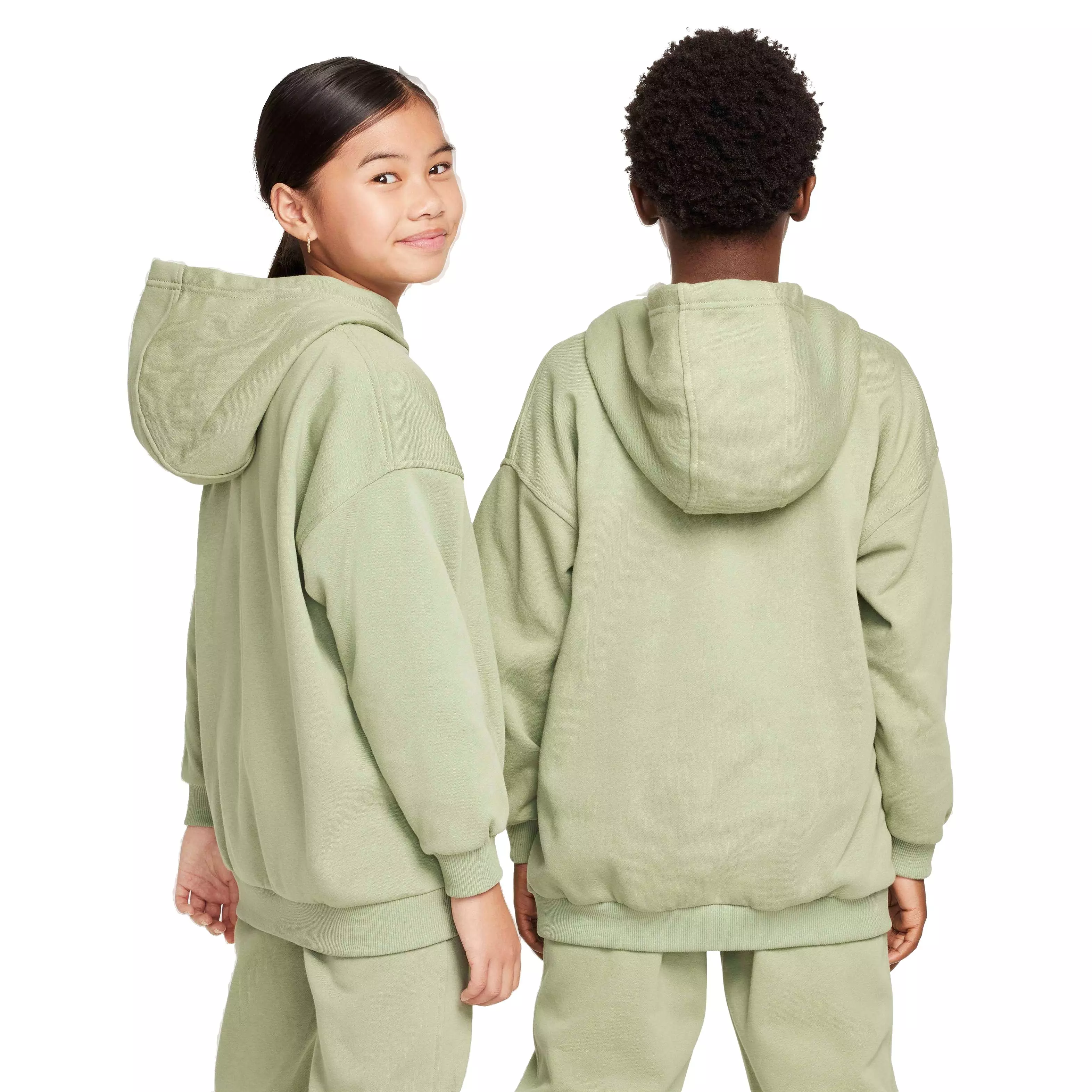 Nike Big Kids' Sportswear Club Fleece Oversized Pullover Hoodie - GREEN