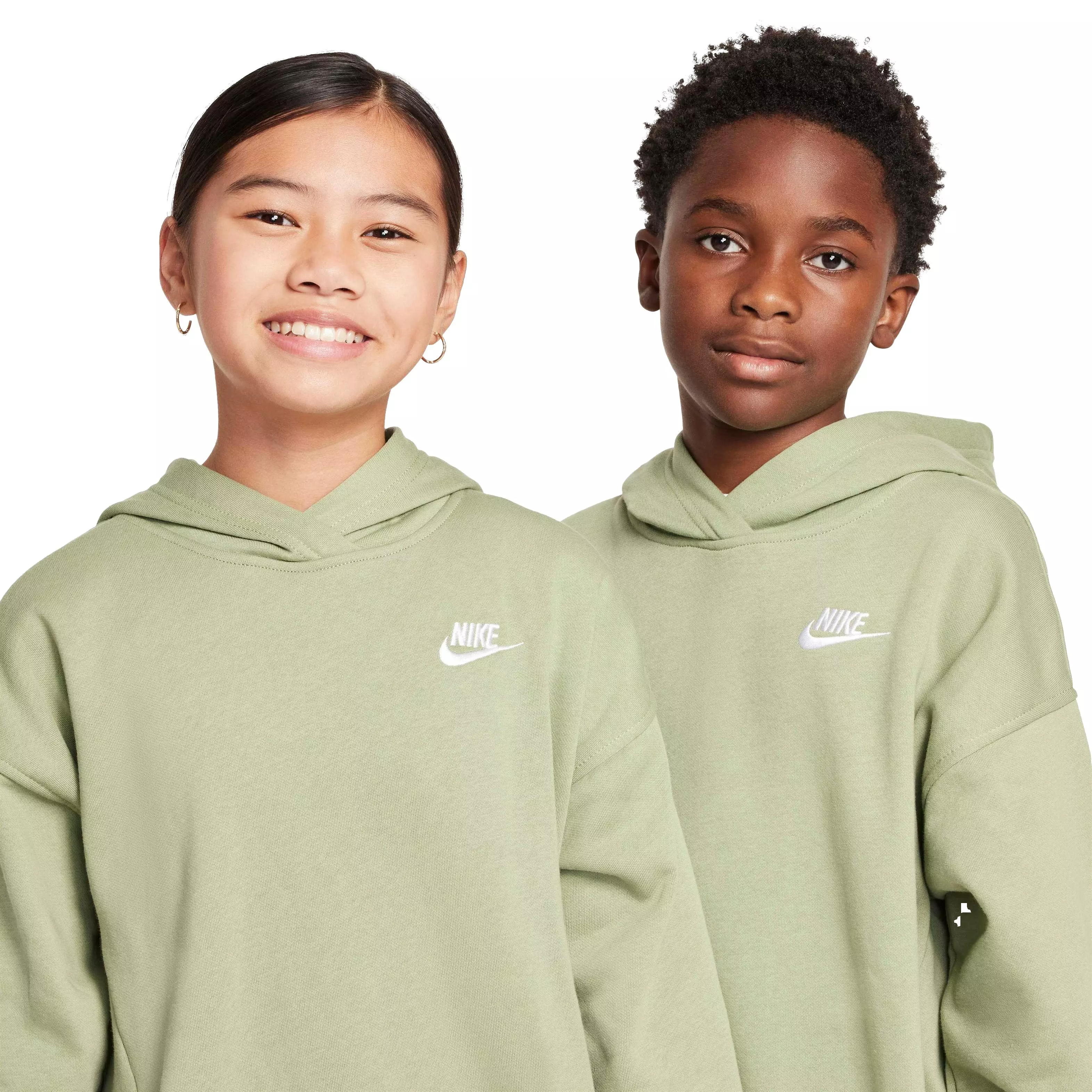 Nike Big Kids' Sportswear Club Fleece Oversized Pullover Hoodie - GREEN