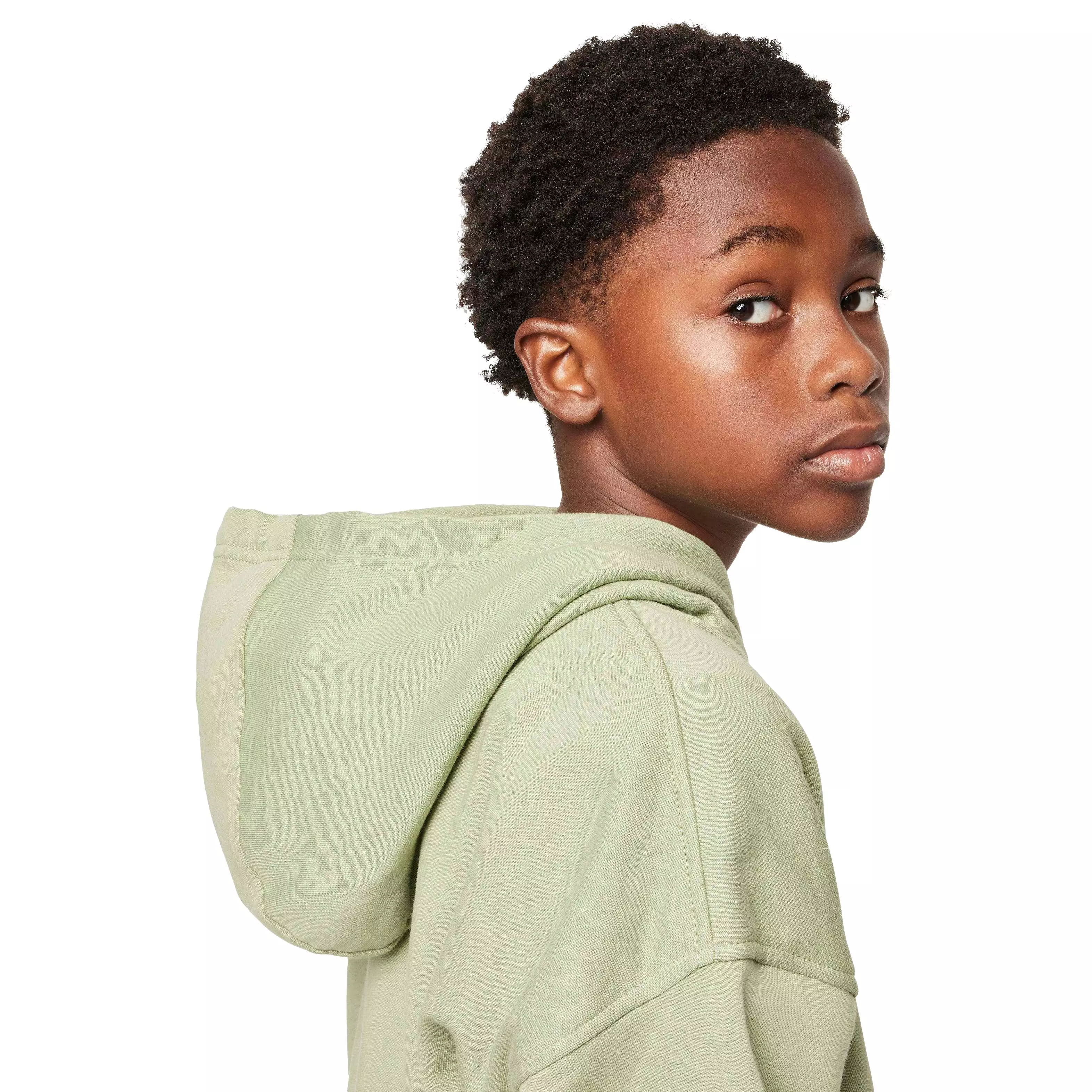 Nike Big Kids' Sportswear Club Fleece Oversized Pullover Hoodie - GREEN