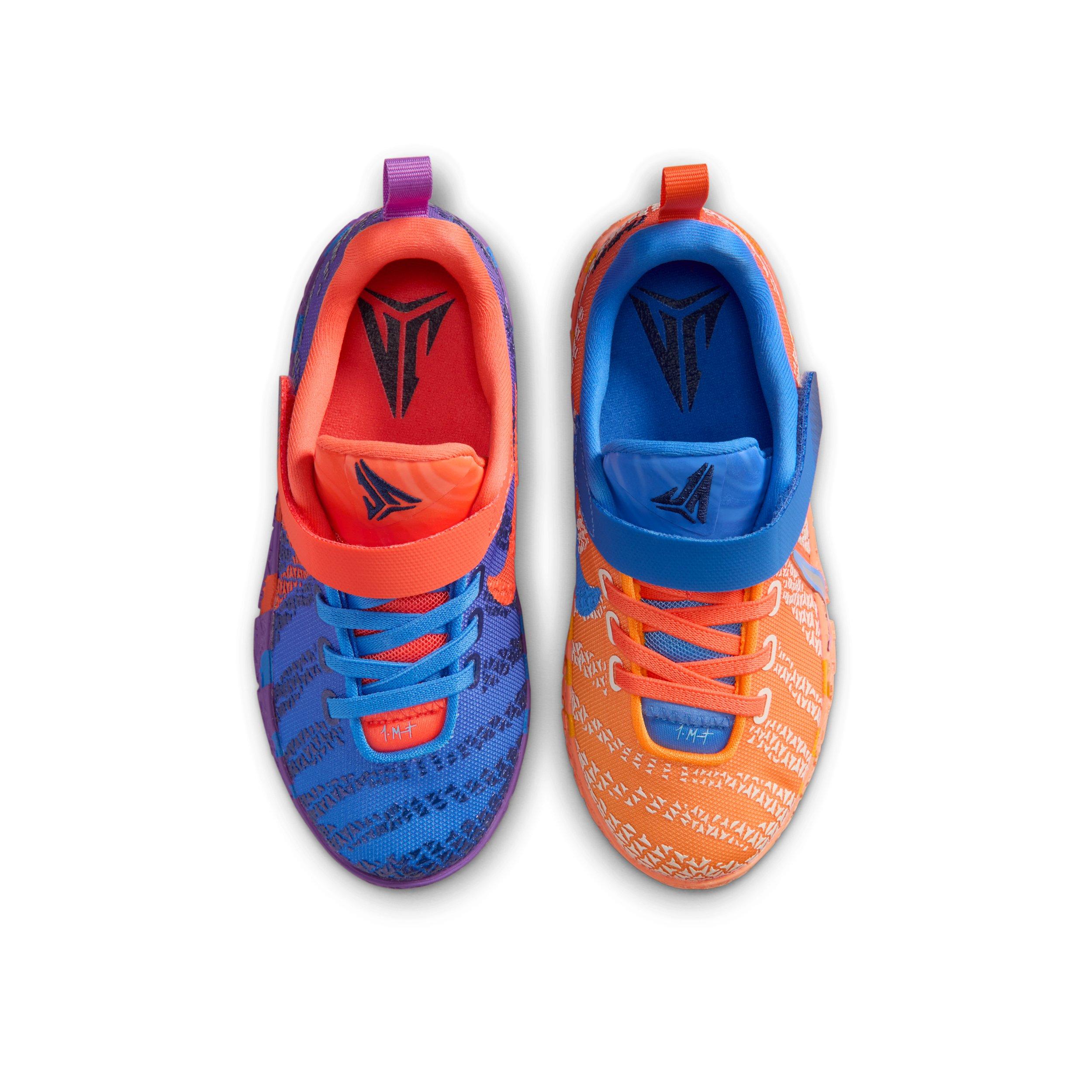 Nike Ja 3 "Turf Orange" Preschool Kids' Basketball Shoe - BLUE/ORANGE/NAVY/SILVER Thumbnail View 6