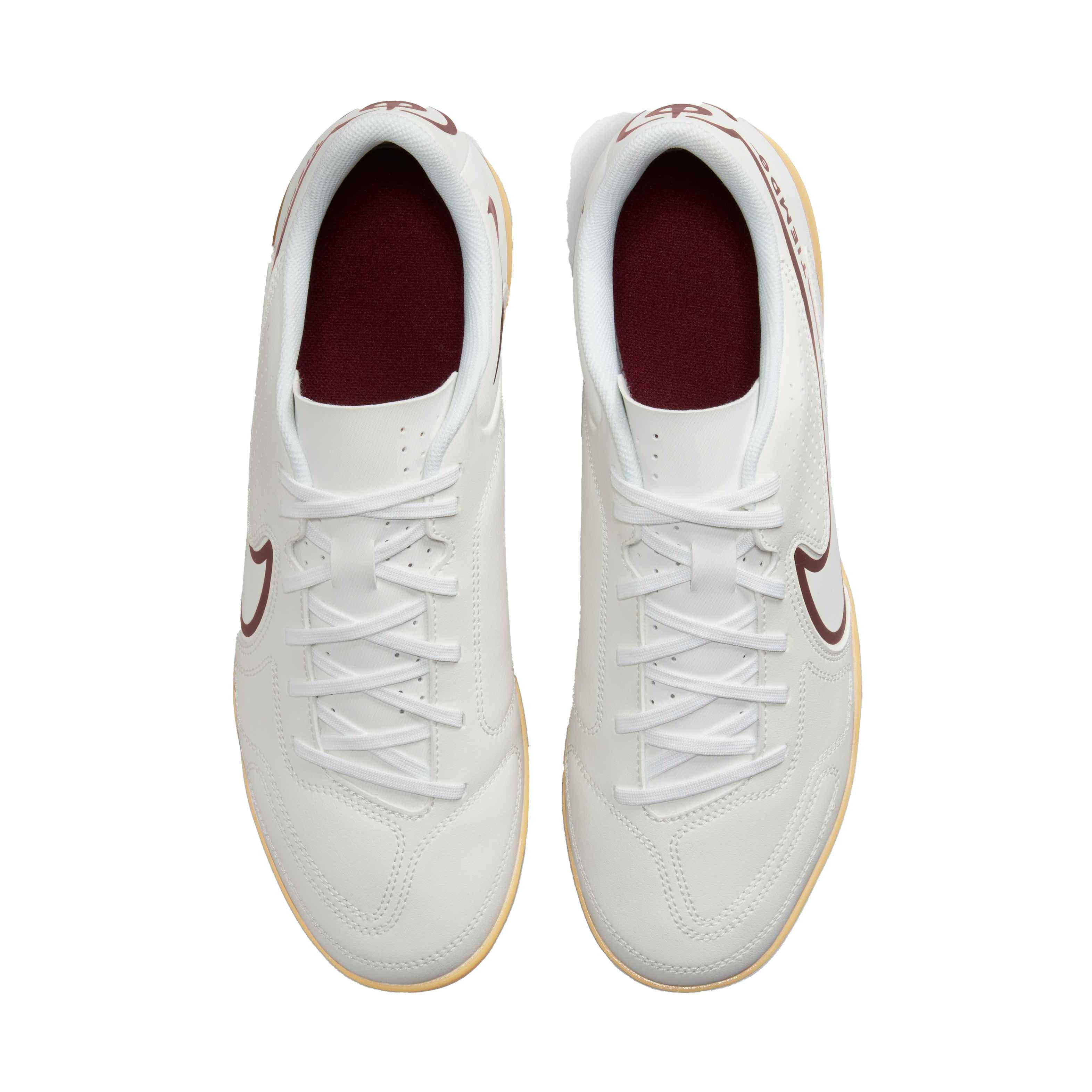 Nike Tiempo Legend 9 Club Turf "Sail/Dk Beetroot-Lt Brown" Grade School Kids' Soccer Shoe - SAIL/DK BEETROOT Thumbnail View 3
