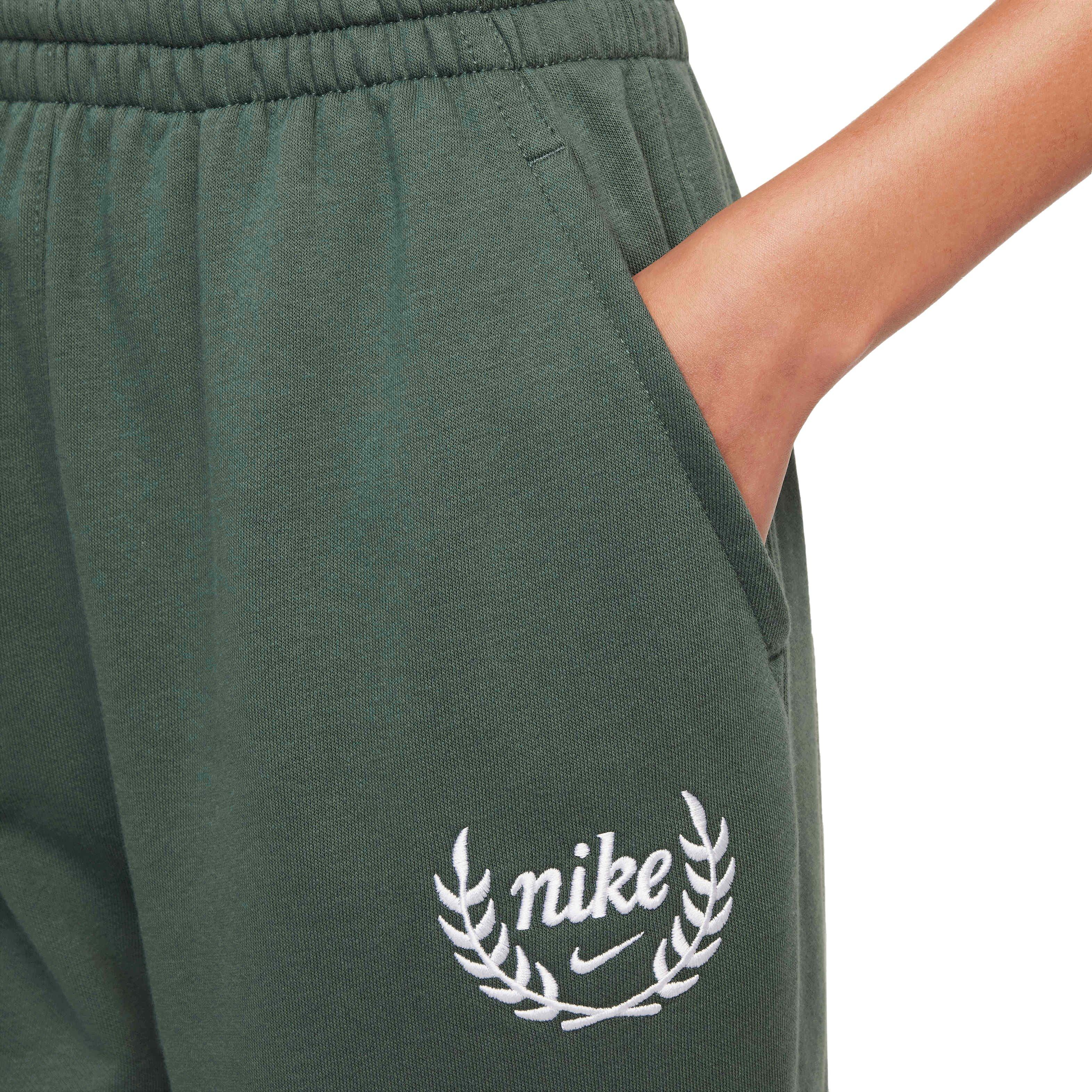 Nike Big Girls' Sportswear Club Fleece Loose Pants - GREEN Thumbnail View 4