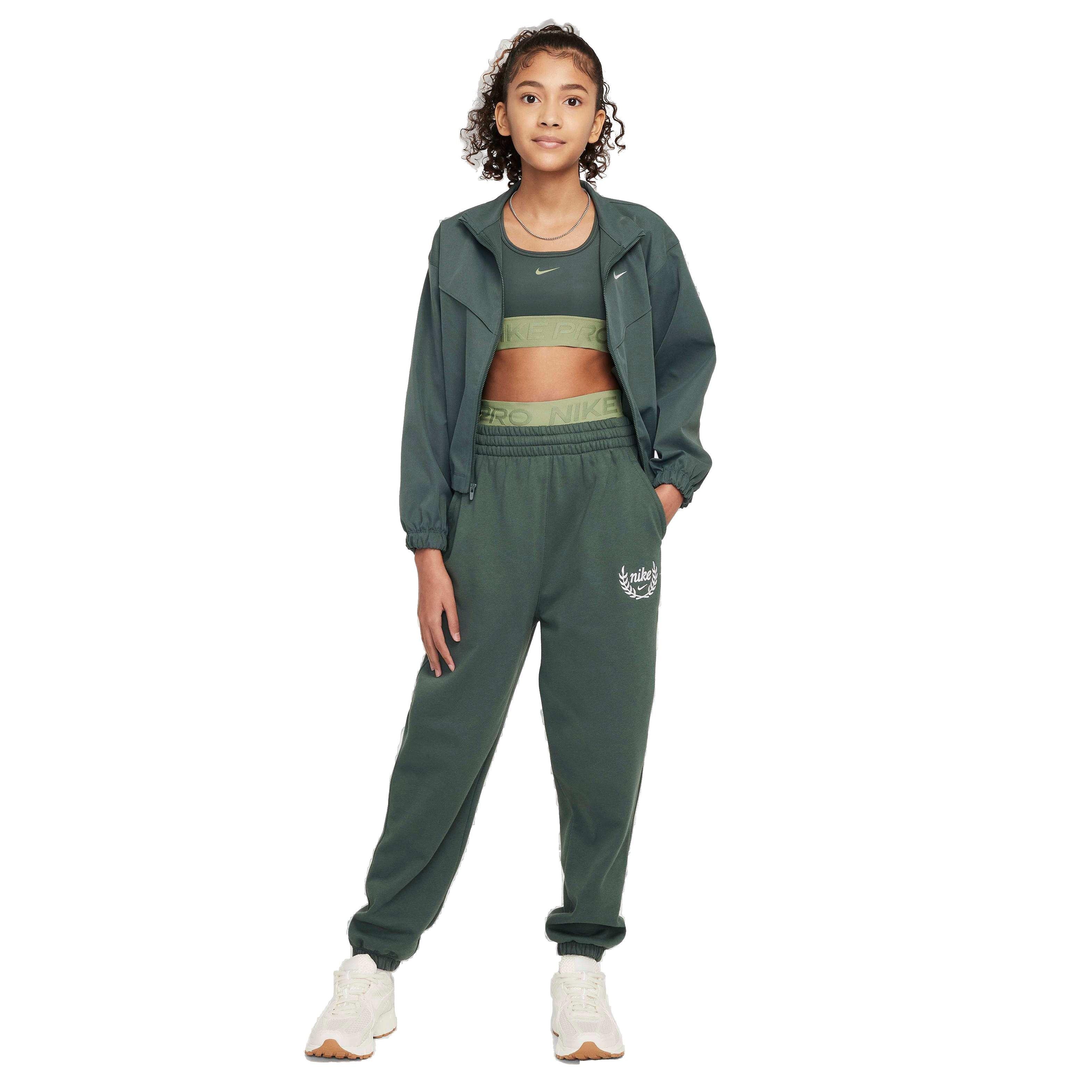 Nike Big Girls' Sportswear Club Fleece Loose Pants - GREEN Thumbnail View 6