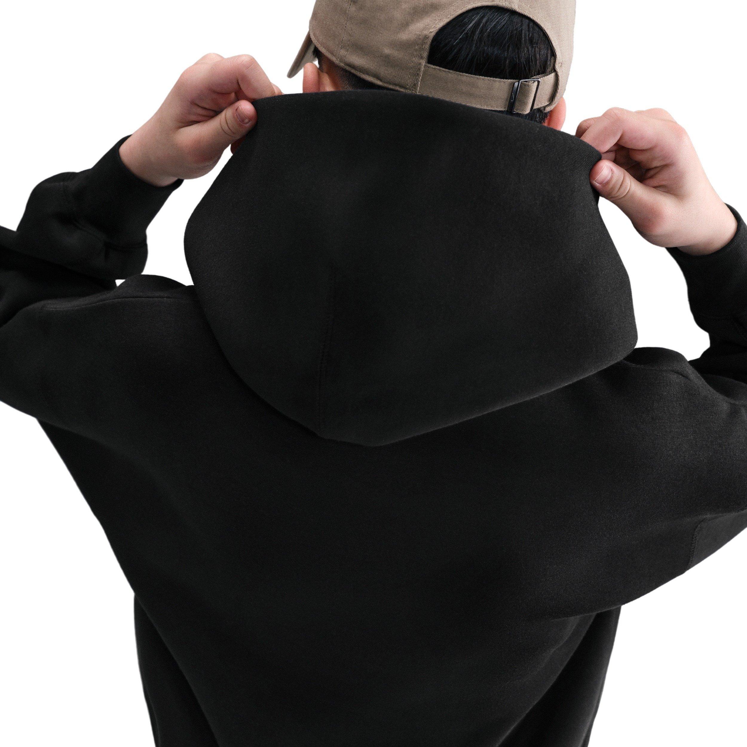 Nike Sportswear Tech Fleece Oversized Big Boys' Black Pullover Hoodie