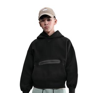 Nike Big Boys' Sportswear Tech Fleece Oversized Pullover Hoodie - Black