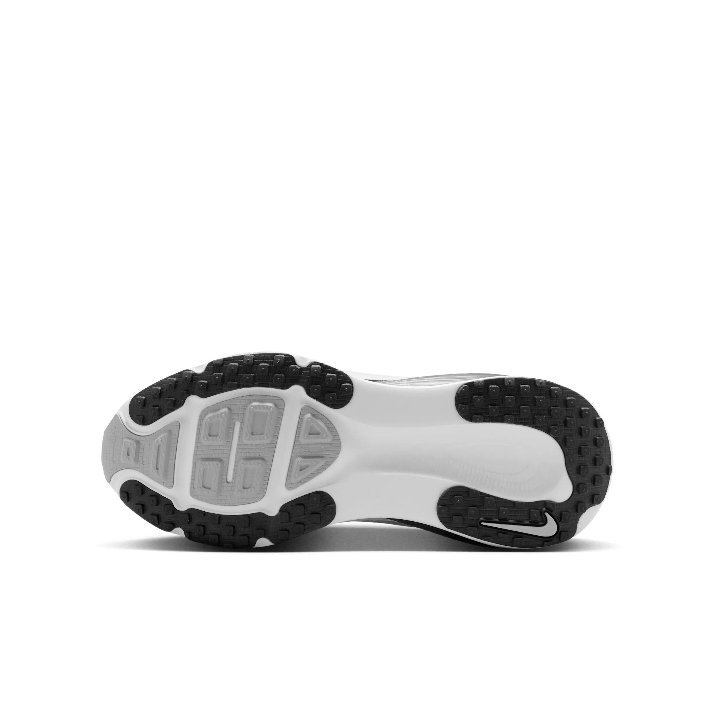 Nike Vomero 18 "Summit White/Black/Off White/Metallic Silver" Grade School Boys' Running Shoe - WHITE/BLACK/OFF WHITE/SILVER