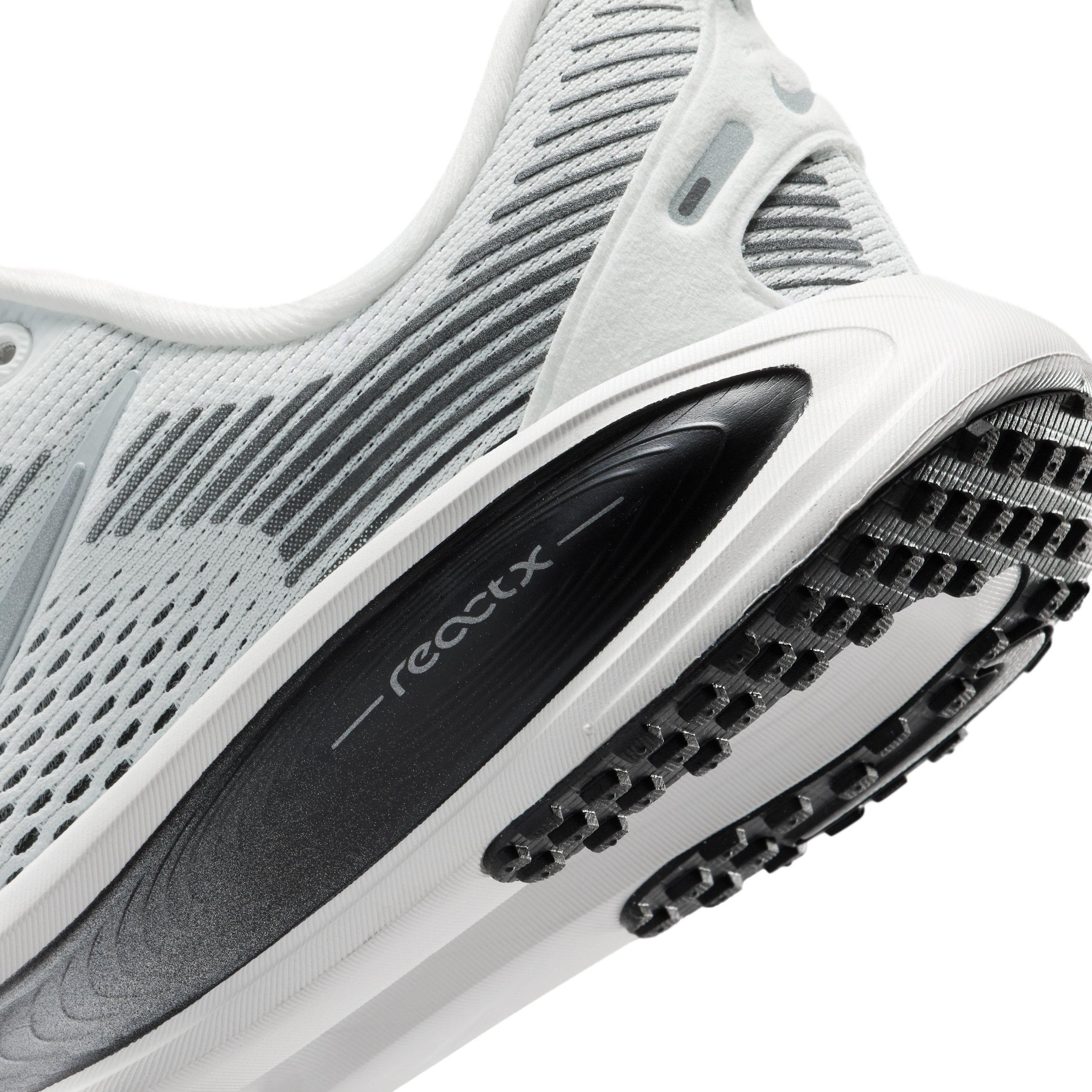 Nike Vomero 18 "Summit White/Black/Off White/Metallic Silver" Grade School Boys' Running Shoe - WHITE/BLACK/OFF WHITE/SILVER Thumbnail View 8