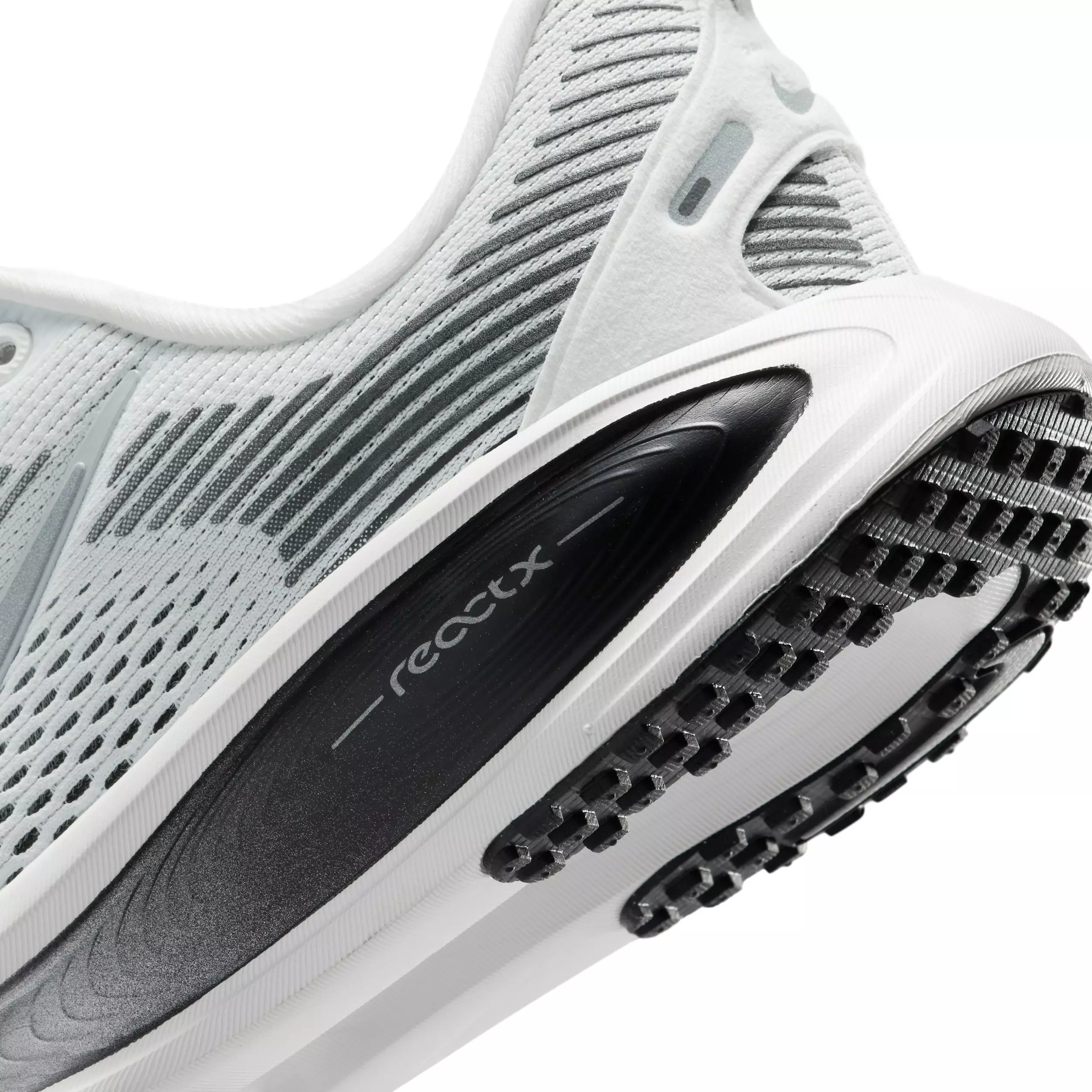 Nike Vomero 18 "Summit White/Black/Off White/Metallic Silver" Grade School Boys' Running Shoe - WHITE/BLACK/OFF WHITE/SILVER