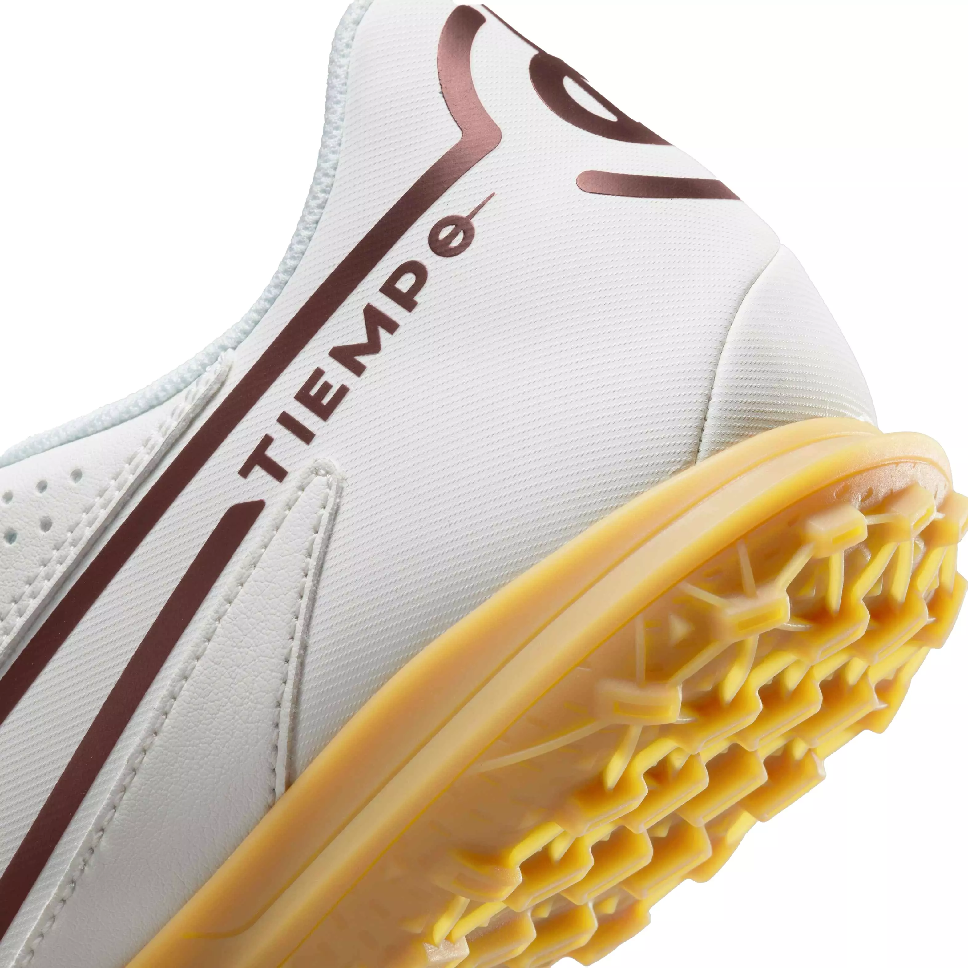 Nike Tiempo Legend 9 Club Turf "Sail/Dk Beetroot-Lt Brown" Men's Soccer Shoe - SAIL/DK BEETROOT