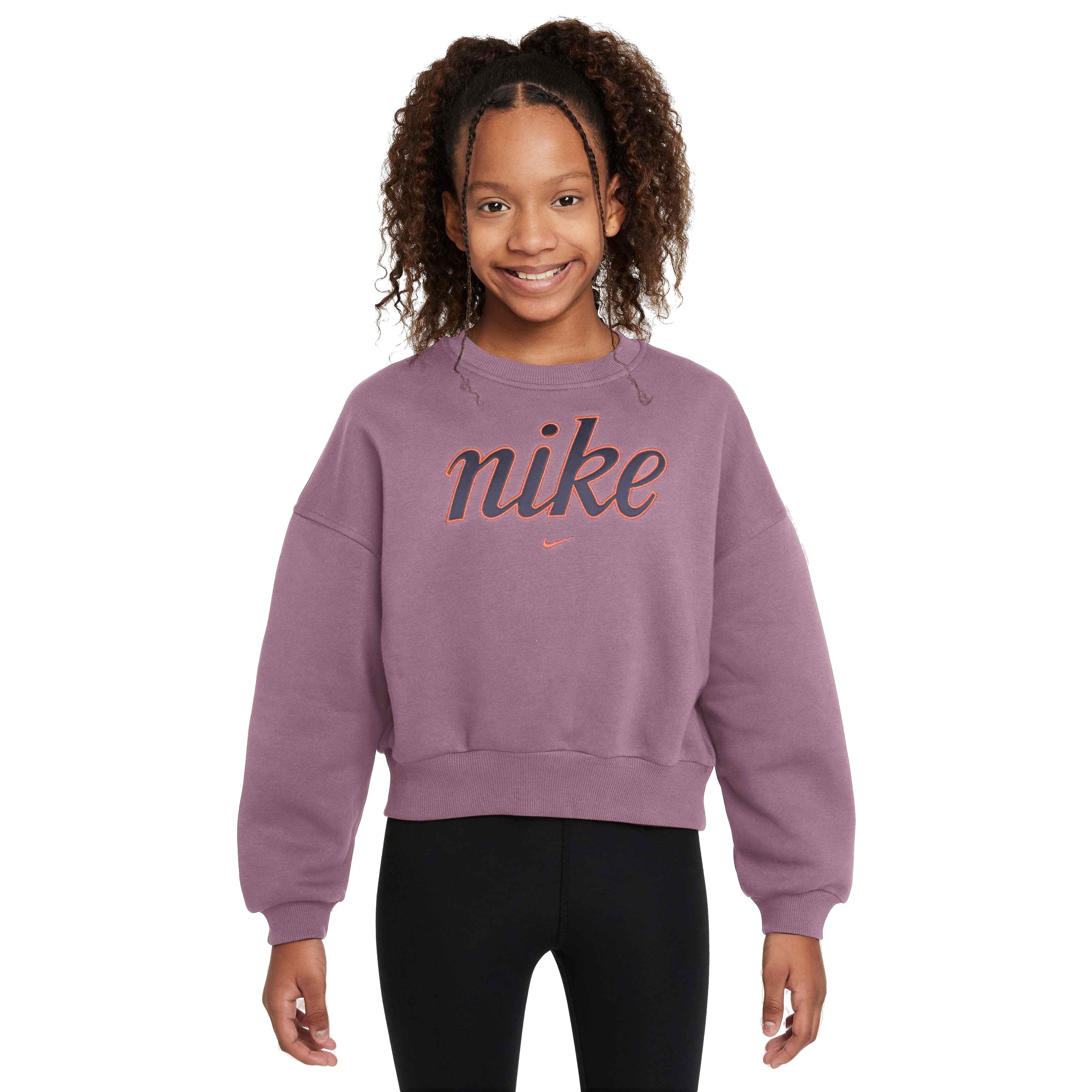 Nike Sportswear Club Fleece Boxy Crew-Neck Big Girls' Sweatshirt