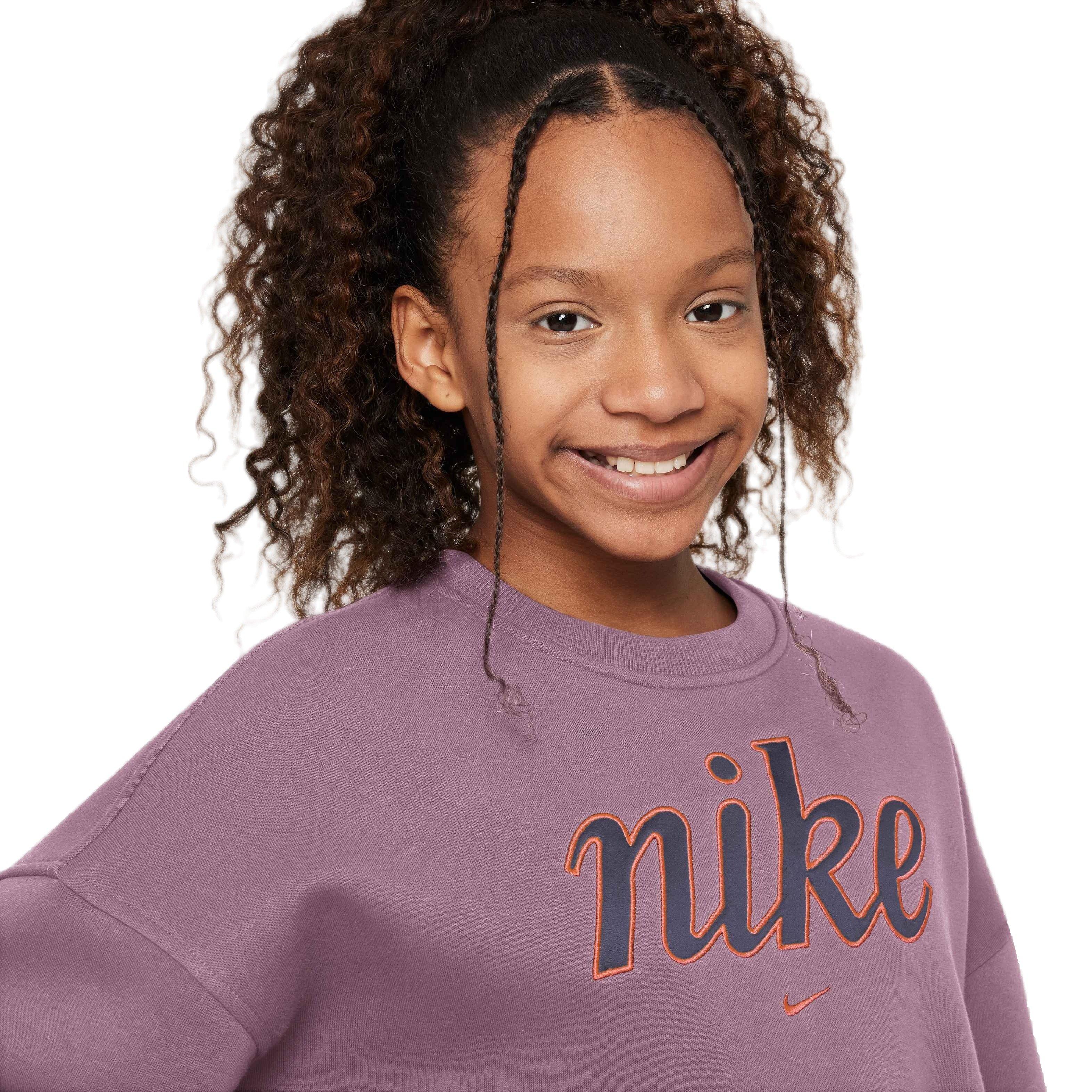 Nike Sportswear Club Fleece Boxy Crew-Neck Big Girls' Sweatshirt