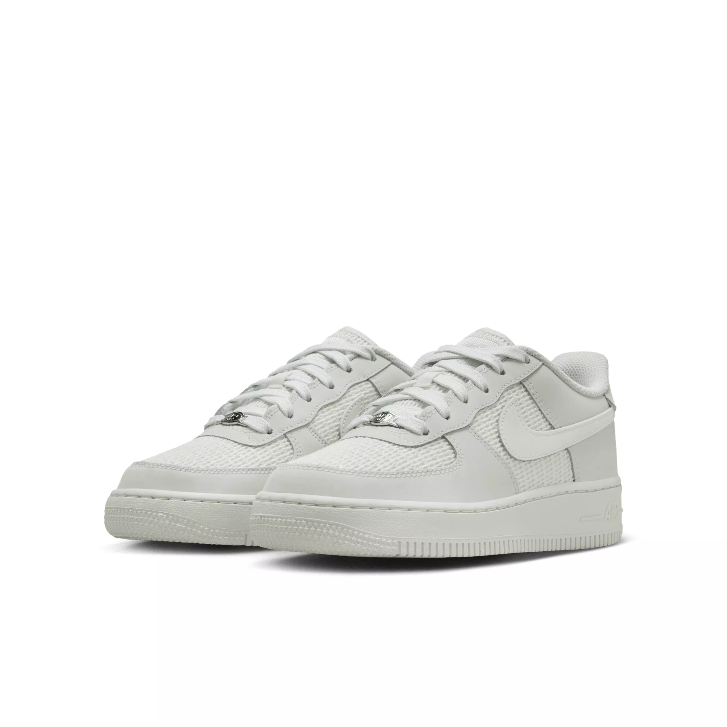 Nike Air Force 1 LV8 2 "Off White/Summit White/Off White" Grade School Boys' Shoe - OFF WHITE/WHITE/OFF WHITE