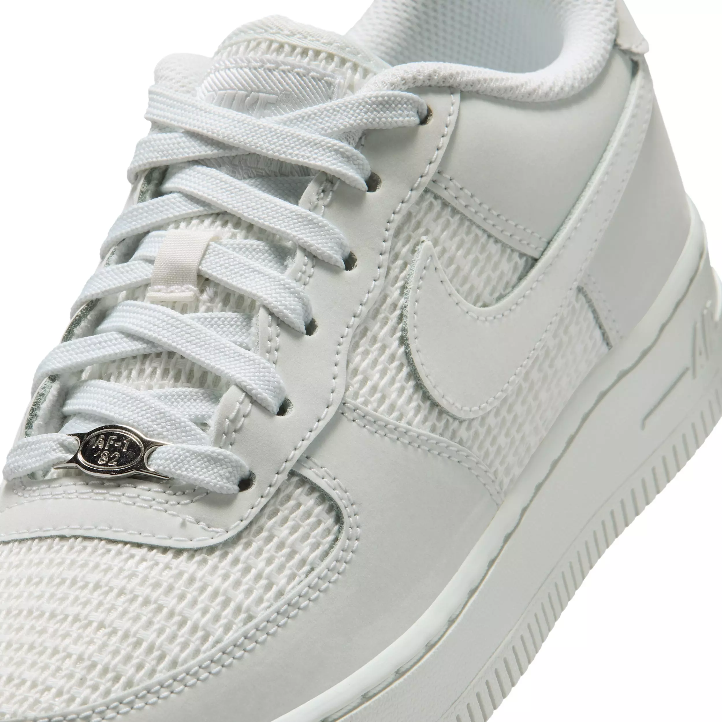 Nike Air Force 1 LV8 2 "Off White/Summit White/Off White" Grade School Boys' Shoe - OFF WHITE/WHITE/OFF WHITE
