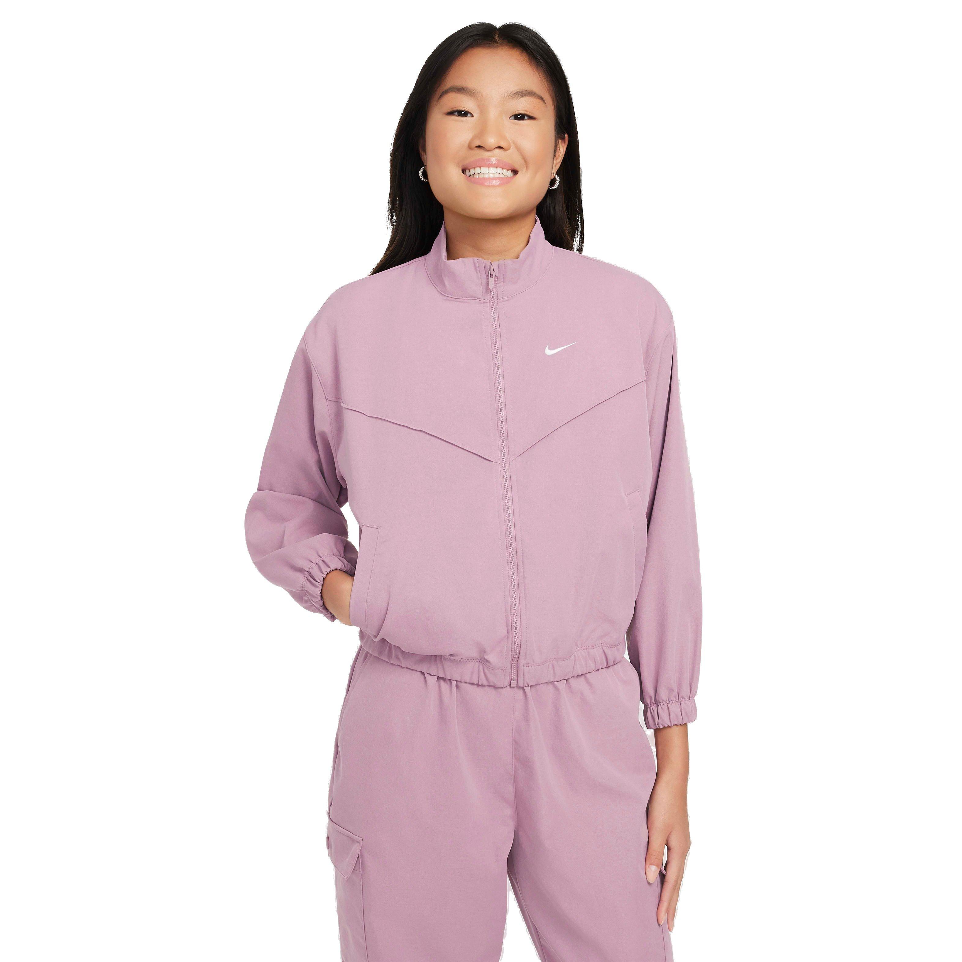 Nike Big Girls' Sportswear Oversized Lightweight Jacket - PLUM