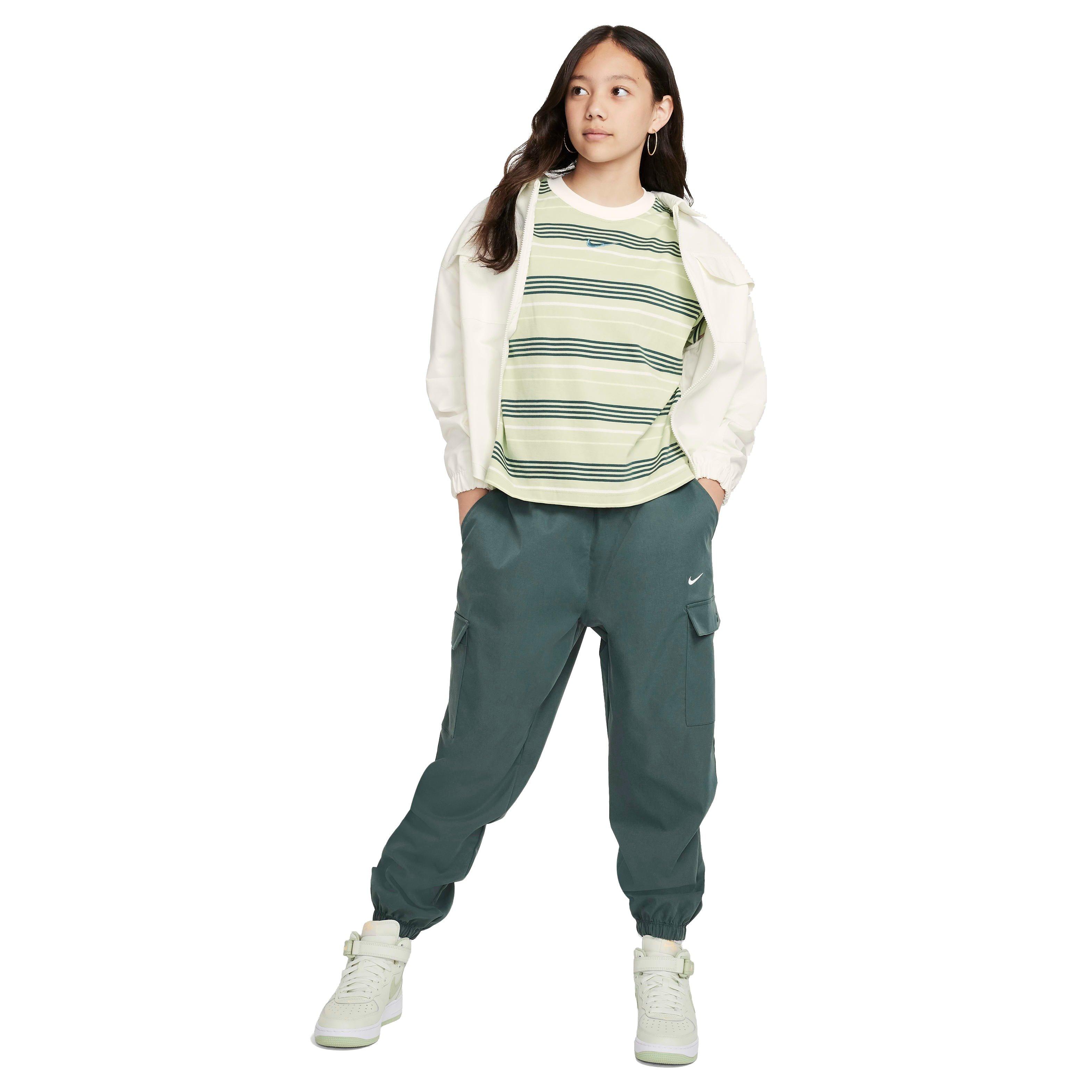 Nike Big Girls' Sportswear Cargo Pants - GREEN Thumbnail View 6