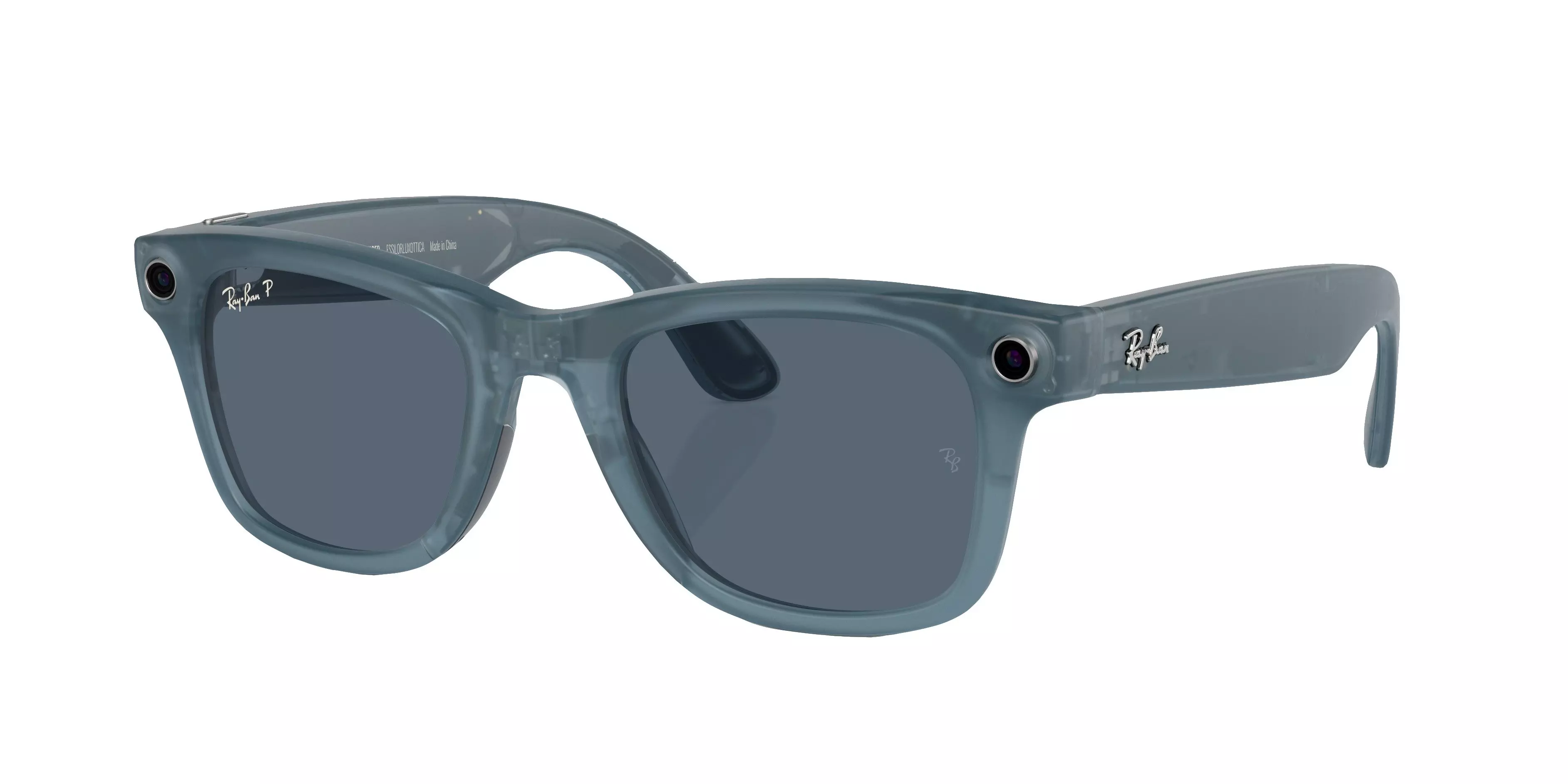 Ray-Ban Meta Wayfarer L Polarized Sunglasses - Blue - BLUE