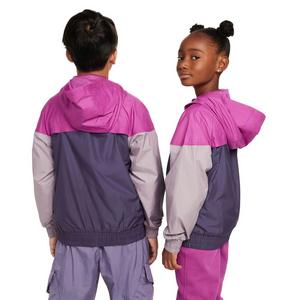Nike Big Kids' Sportswear Windrunner Hooded Repel Jacket -Fuchsia/Purple/Violet