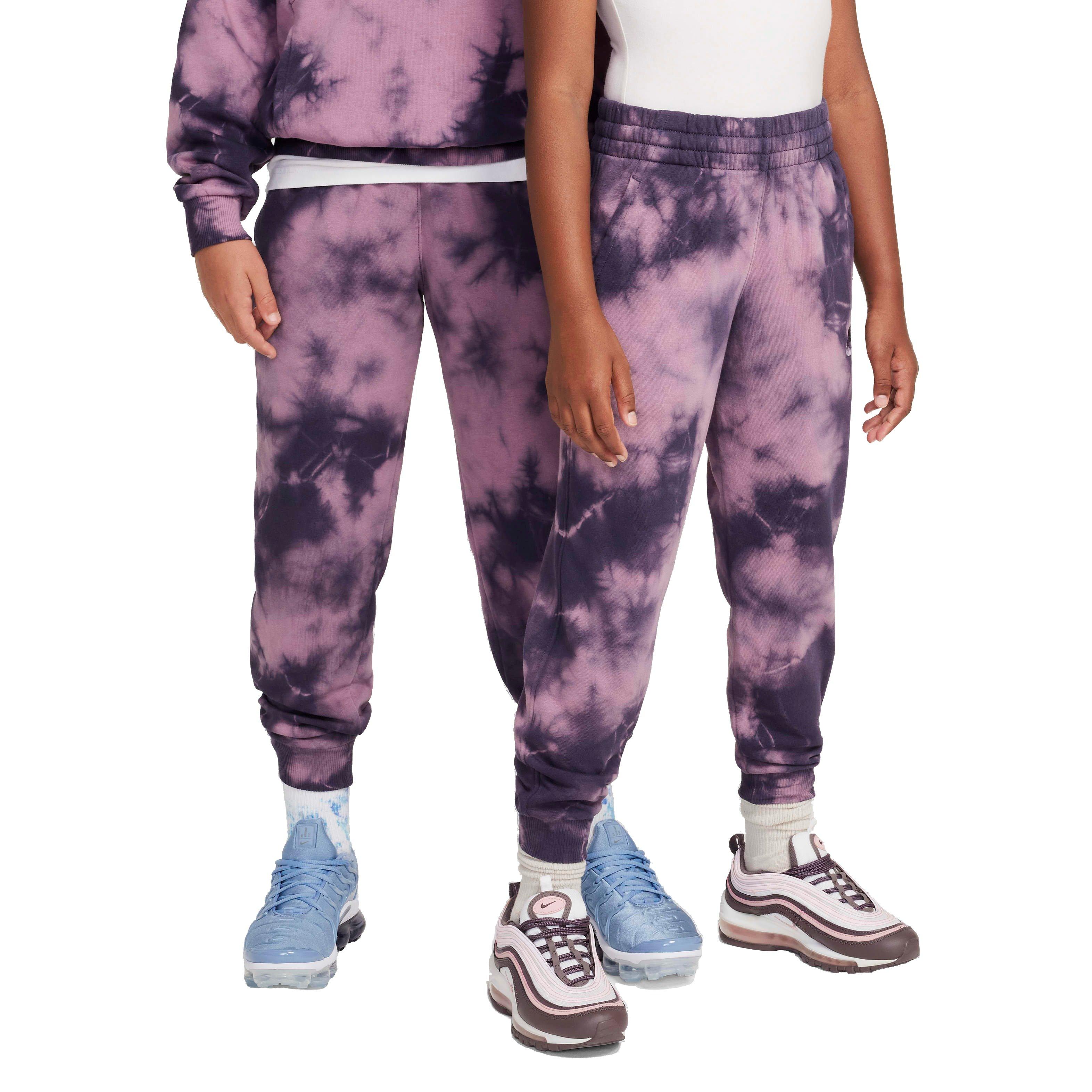 Nike Big Kids' Sportswear Club Fleece Tie-Dyed Joggers - PURPLE