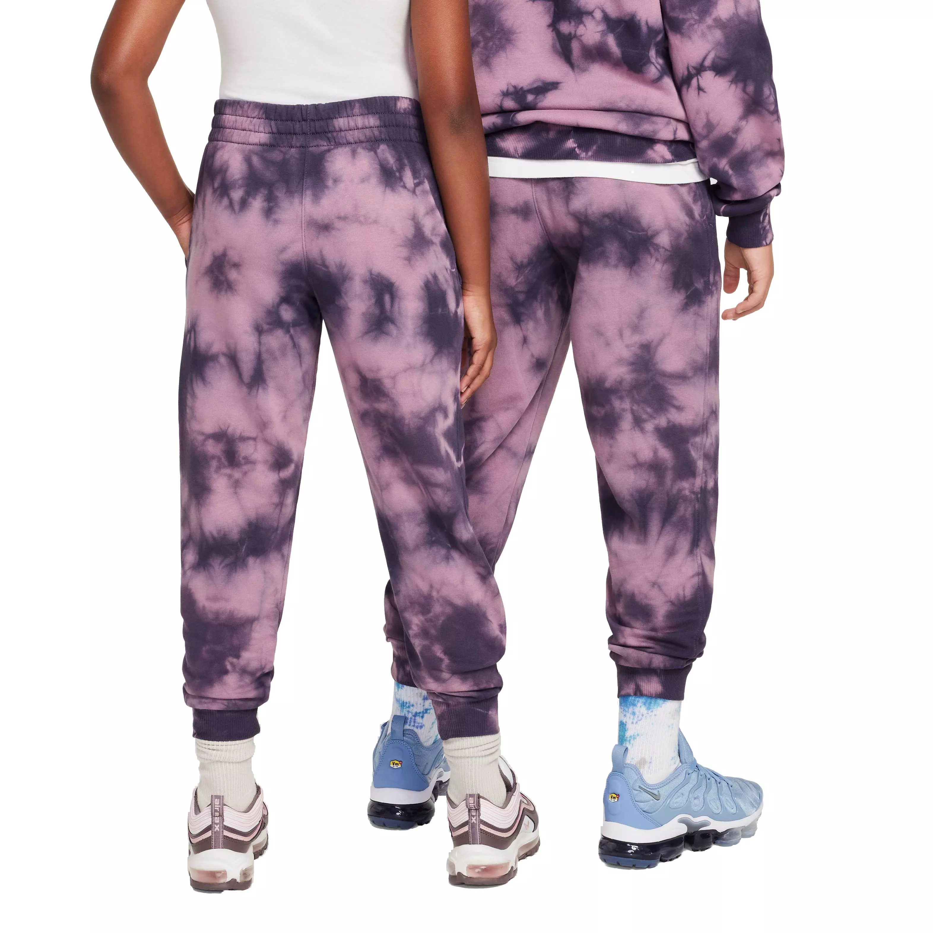 Nike Big Kids' Sportswear Club Fleece Tie-Dyed Joggers - PURPLE