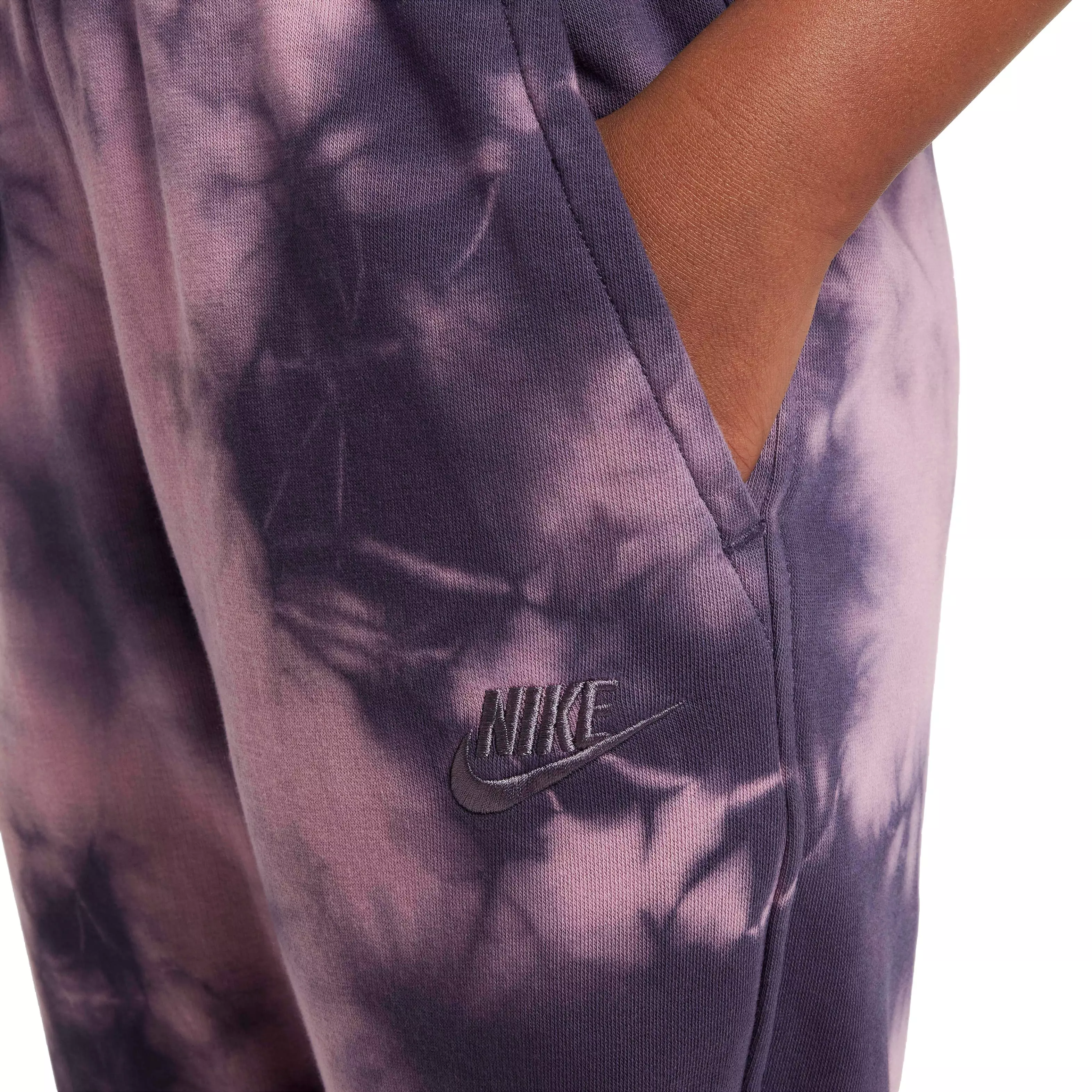 Nike Big Kids' Sportswear Club Fleece Tie-Dyed Joggers - PURPLE